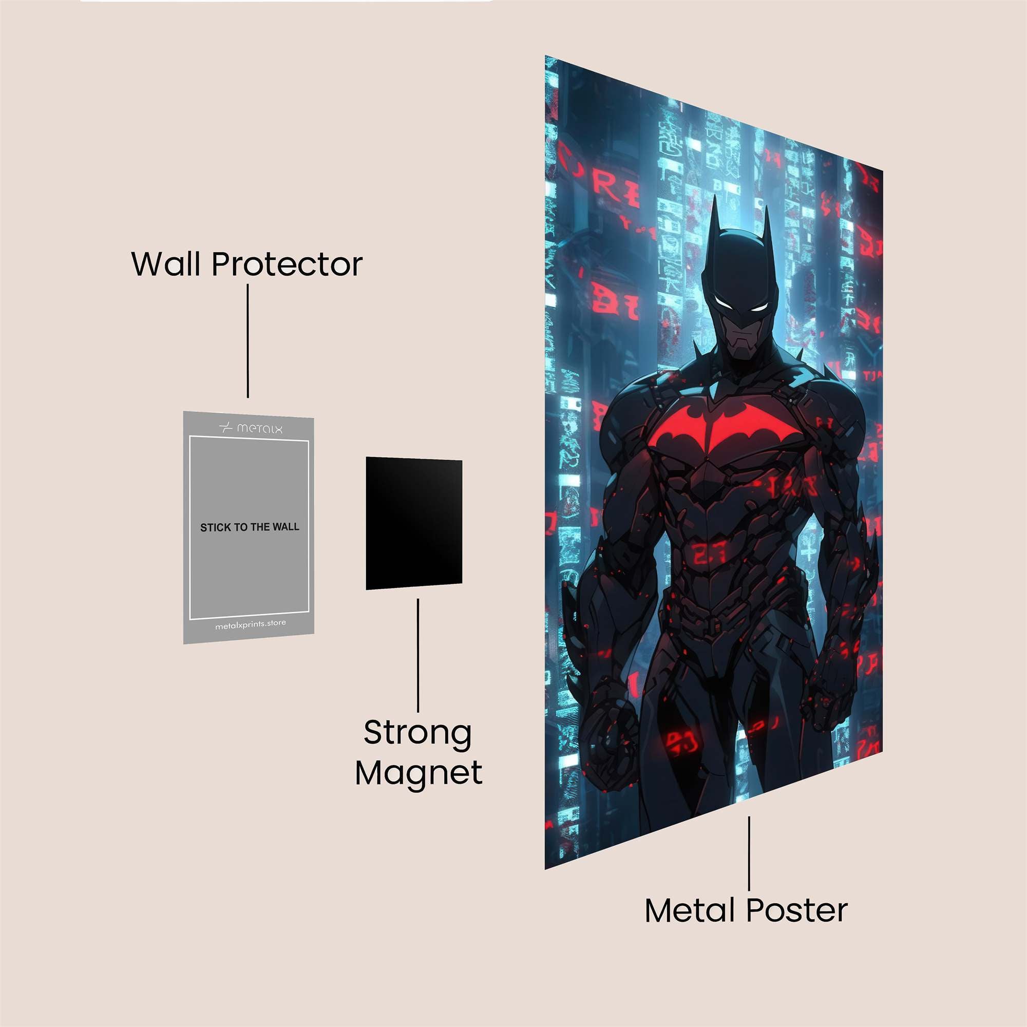 Batman Cybernetic Safe Wall Magnetic / M