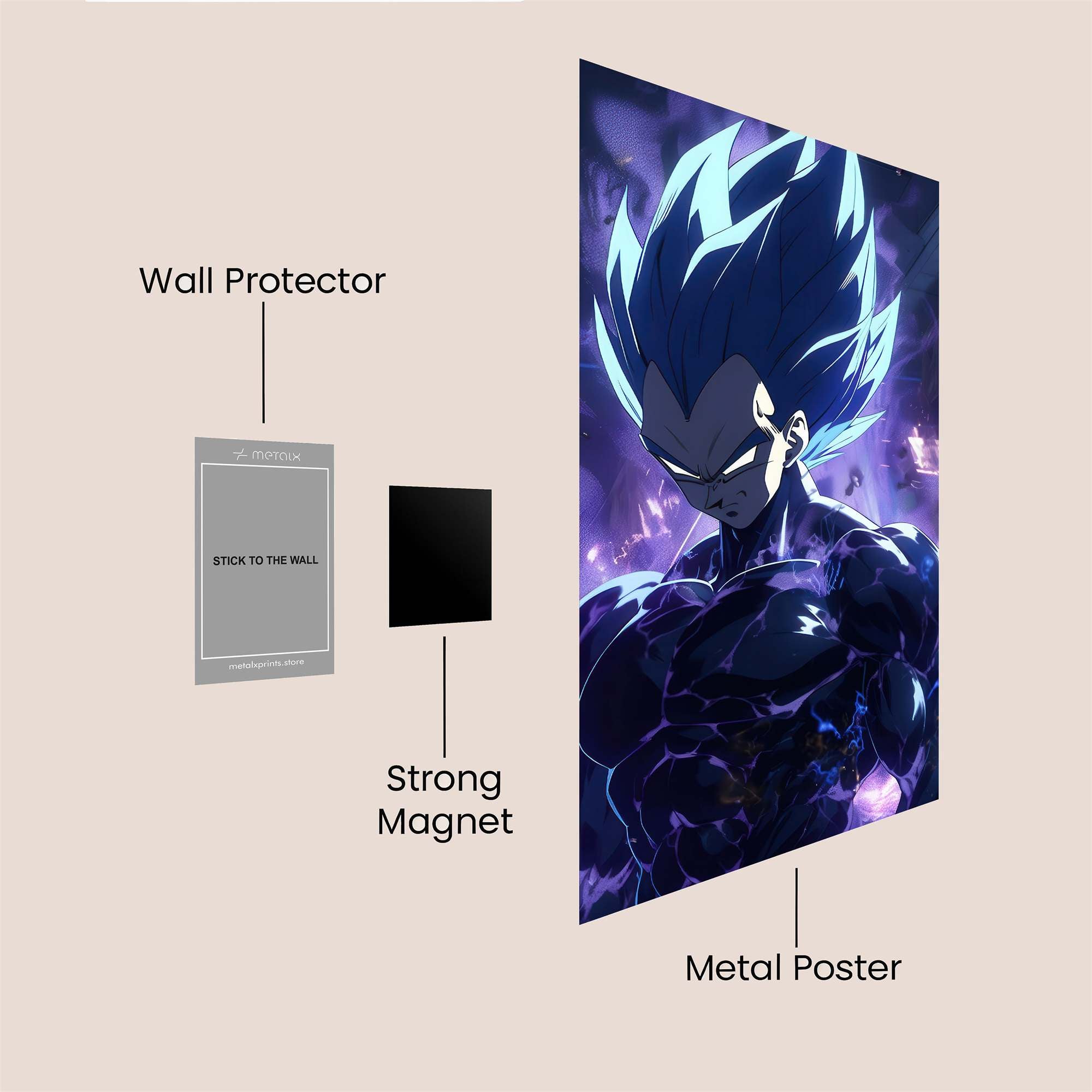 Vegeta Vengeful Safe Wall Magnetic / M