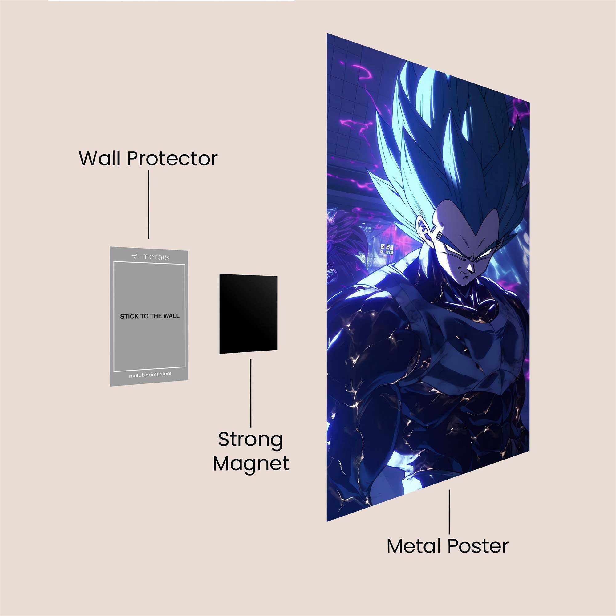 Vegeta Vengeful Safe Wall Magnetic / M