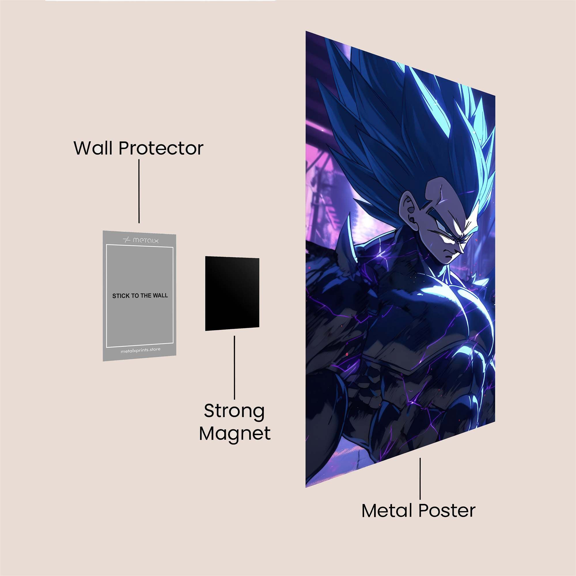 Vegeta Vengeful Safe Wall Magnetic / M