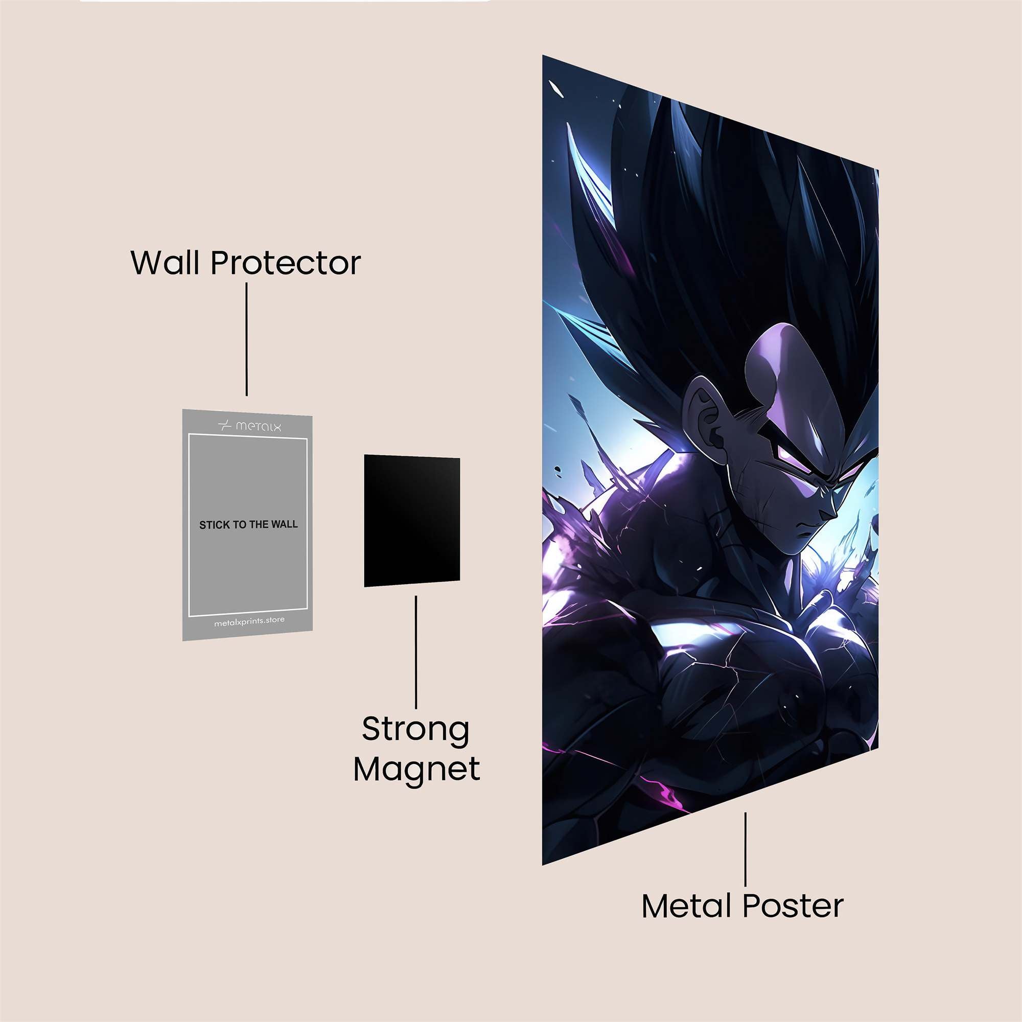 Vegeta Vengeful Safe Wall Magnetic / M