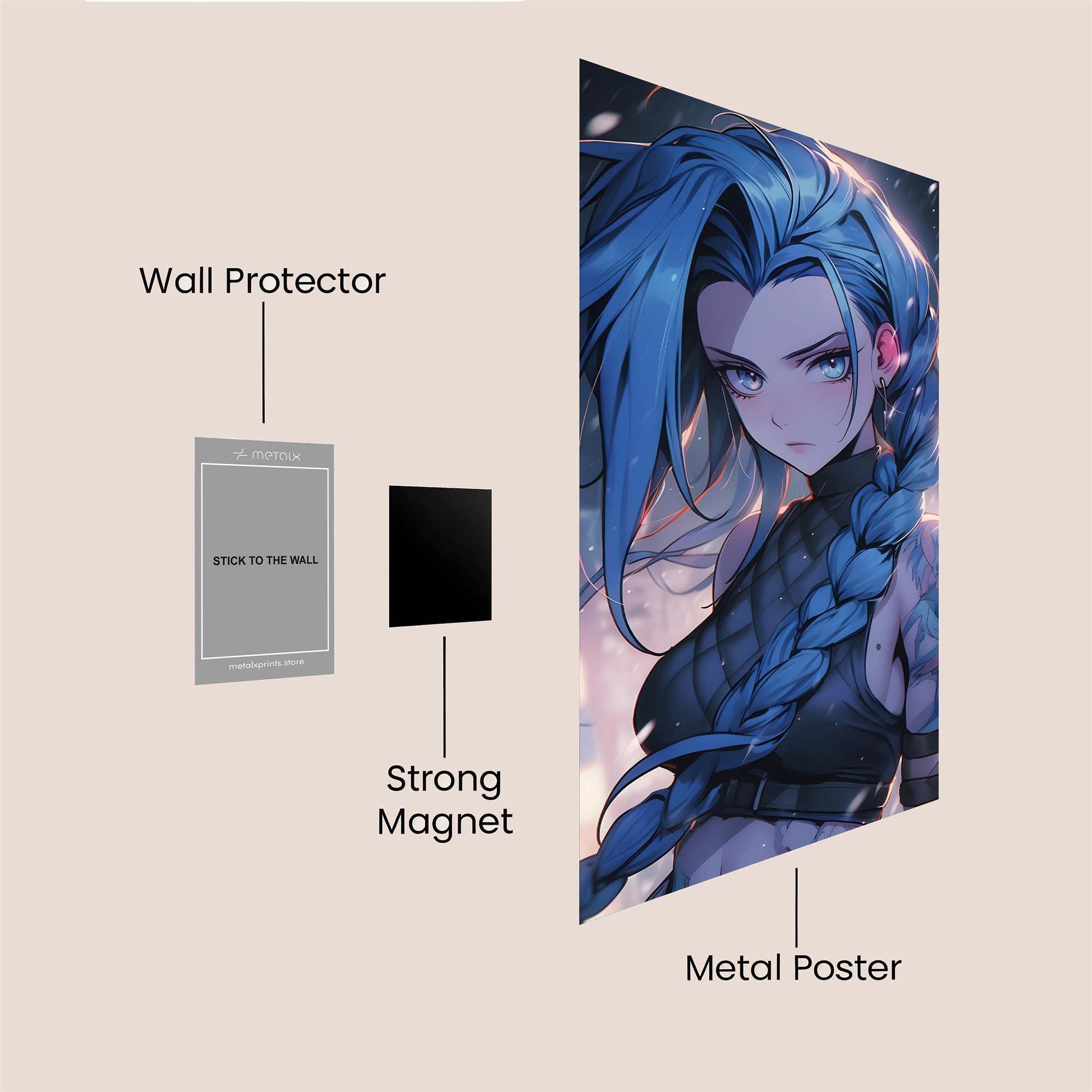 Jinx Defiant Safe Wall Magnetic / M