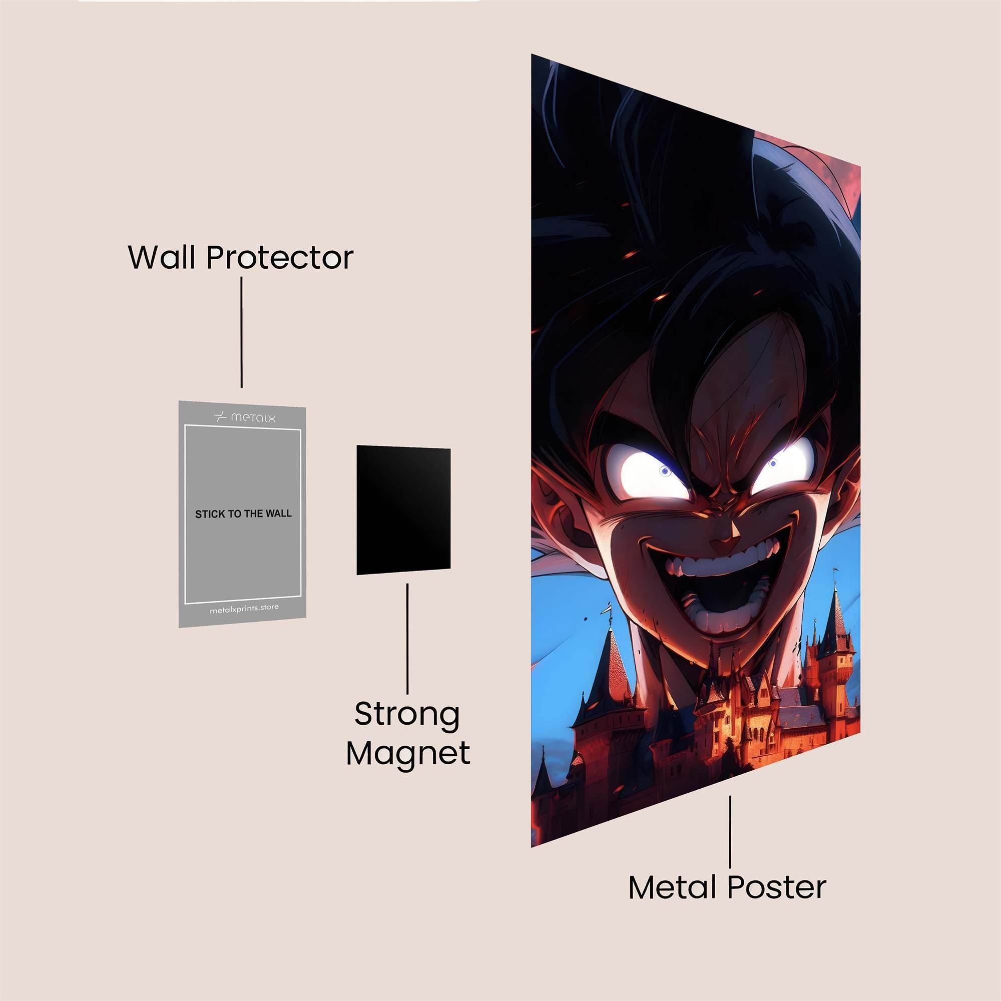 Goku Menacing Safe Wall Magnetic / M