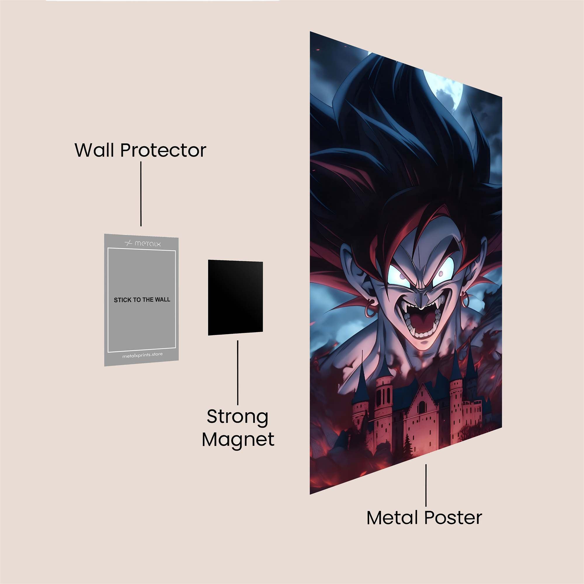 Goku Menacing Safe Wall Magnetic / M