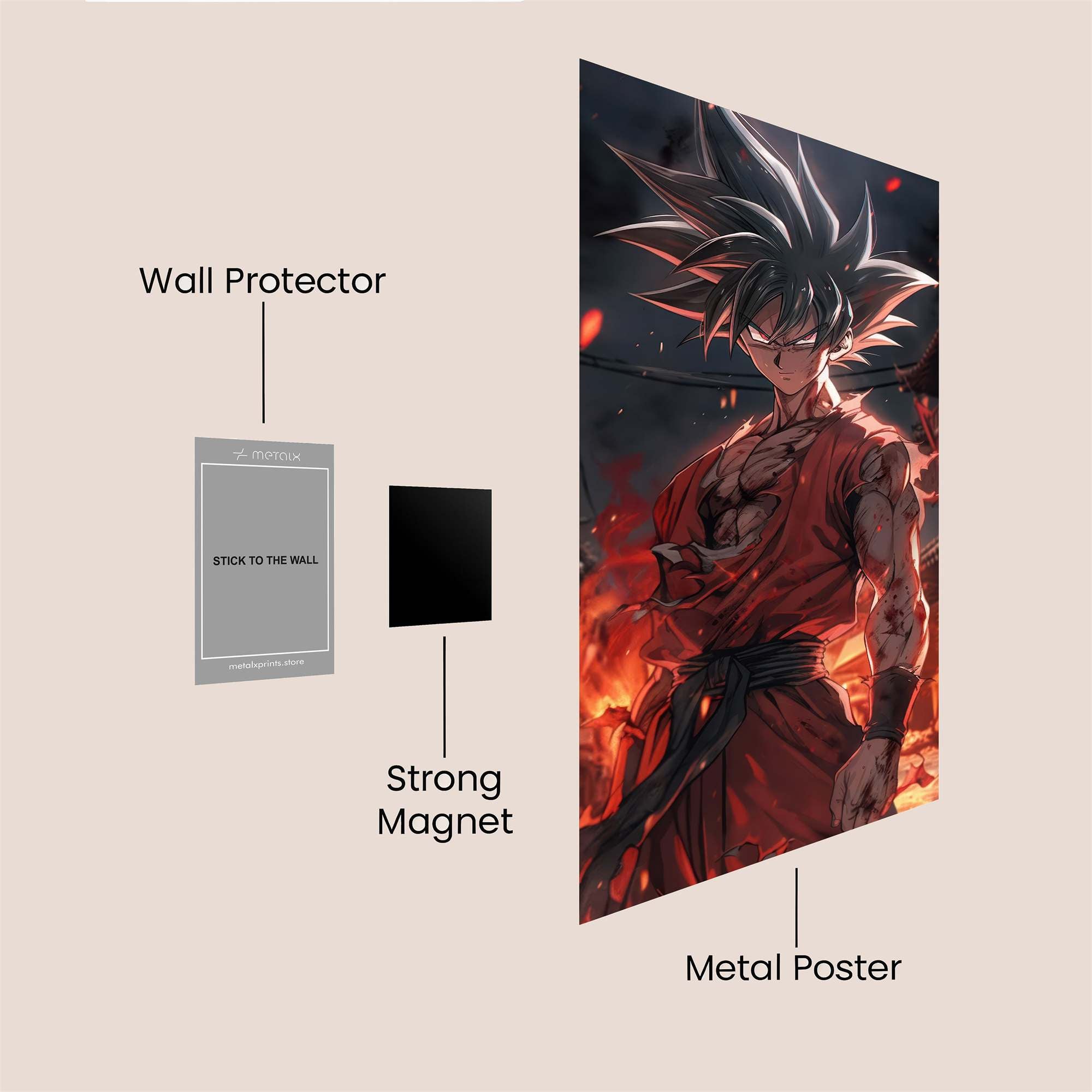 Goku Inferno Safe Wall Magnetic / M