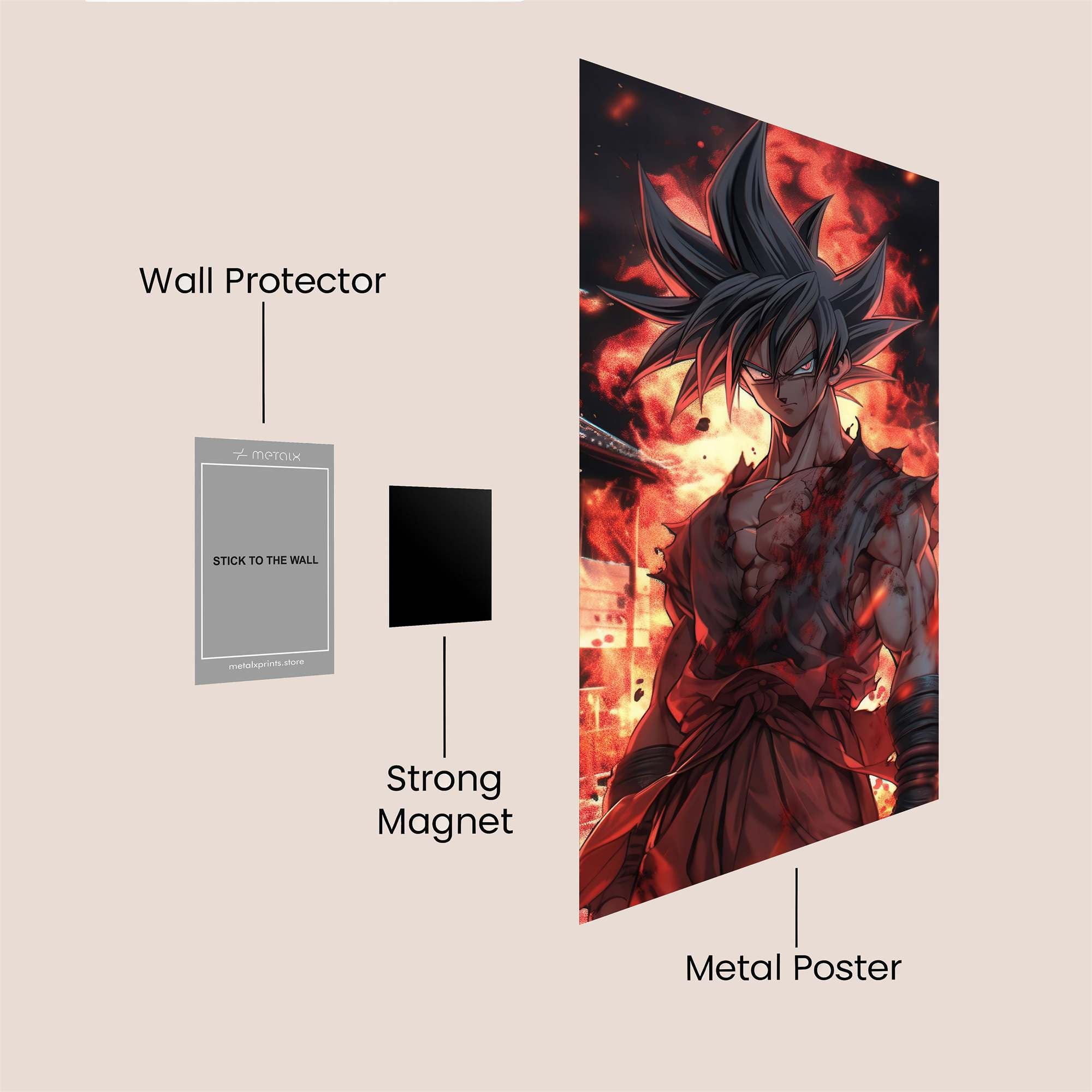 Goku Inferno Safe Wall Magnetic / M