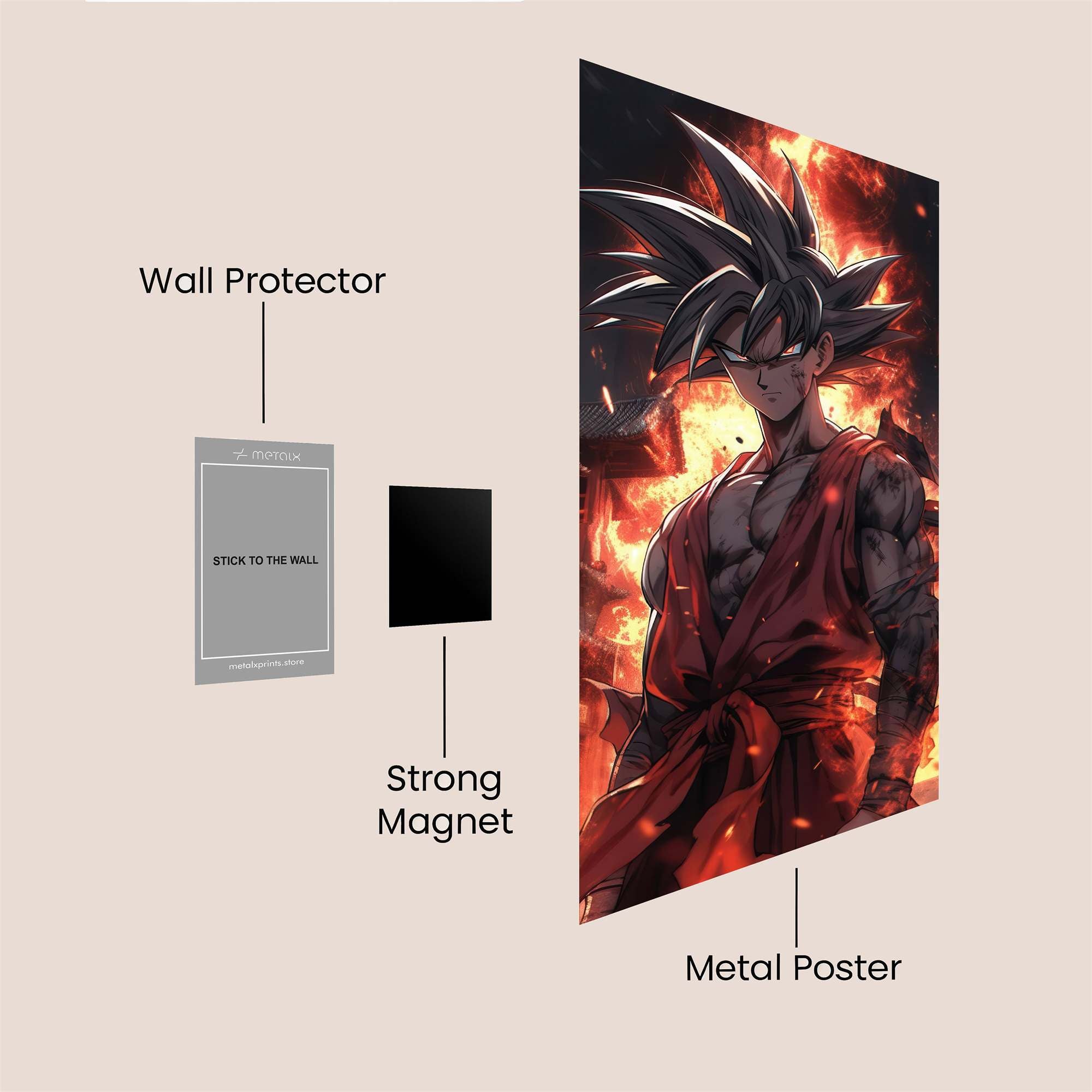 Goku Inferno Safe Wall Magnetic / M