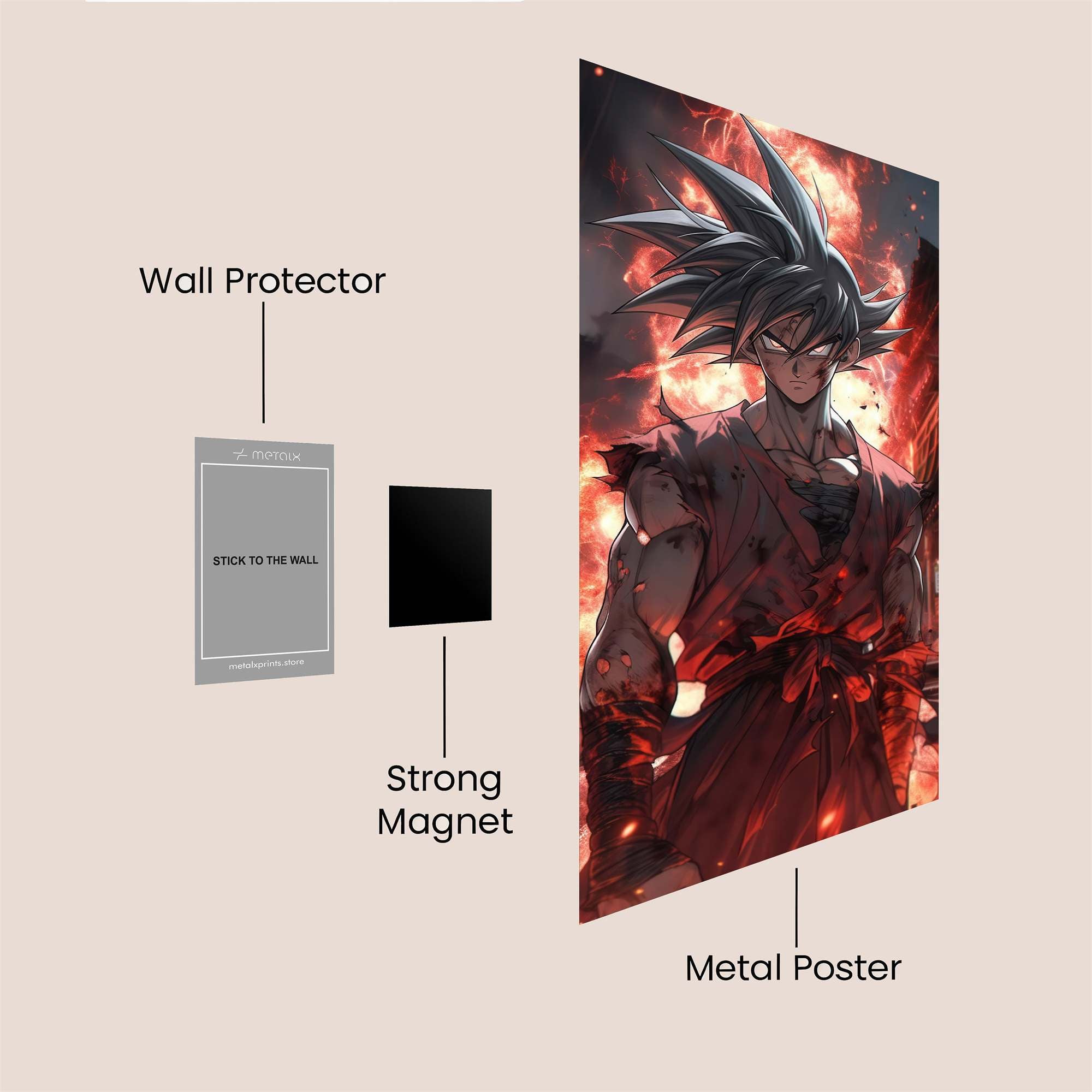 Goku Inferno Safe Wall Magnetic / M