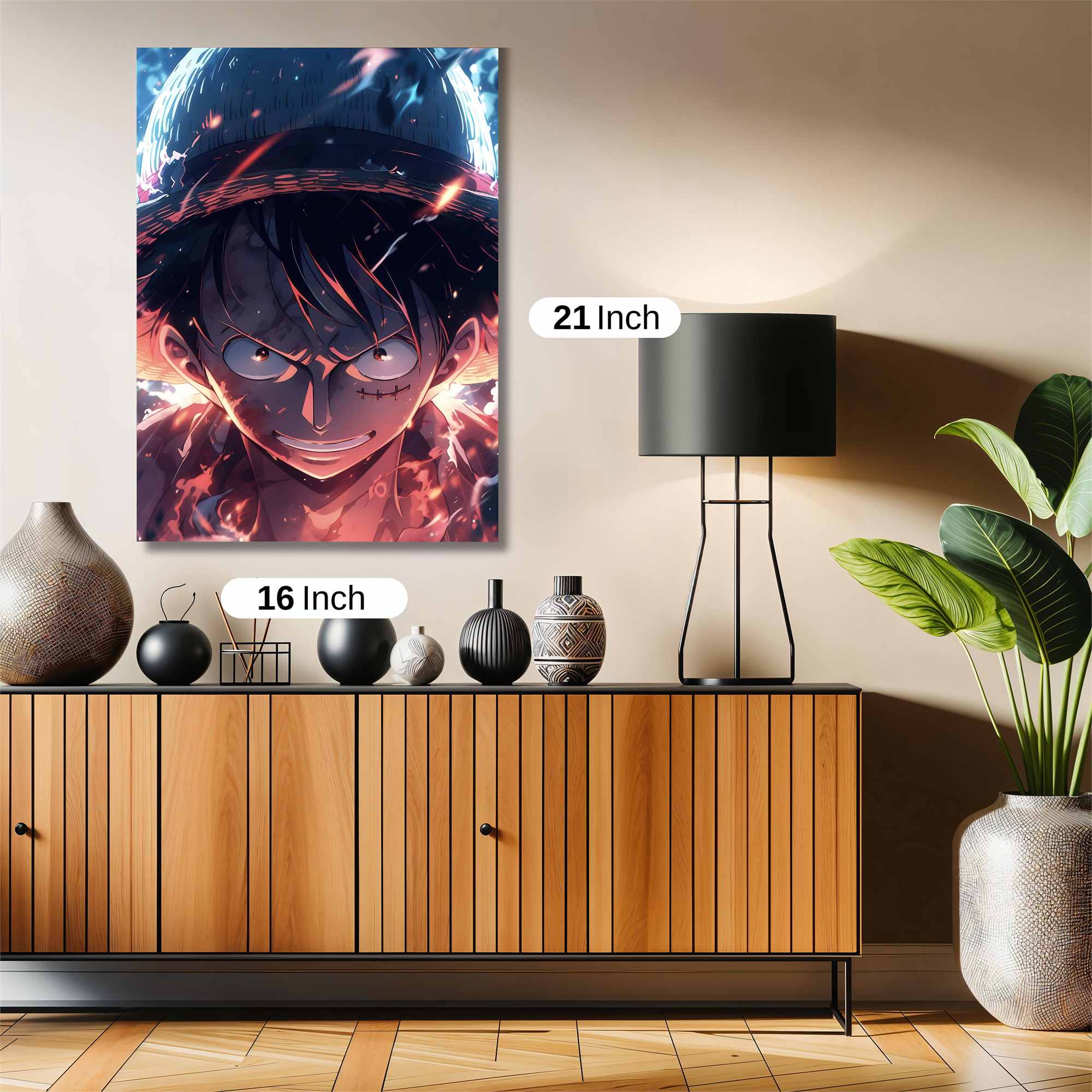 Luffy Fiery Safe Wall Magnetic / M