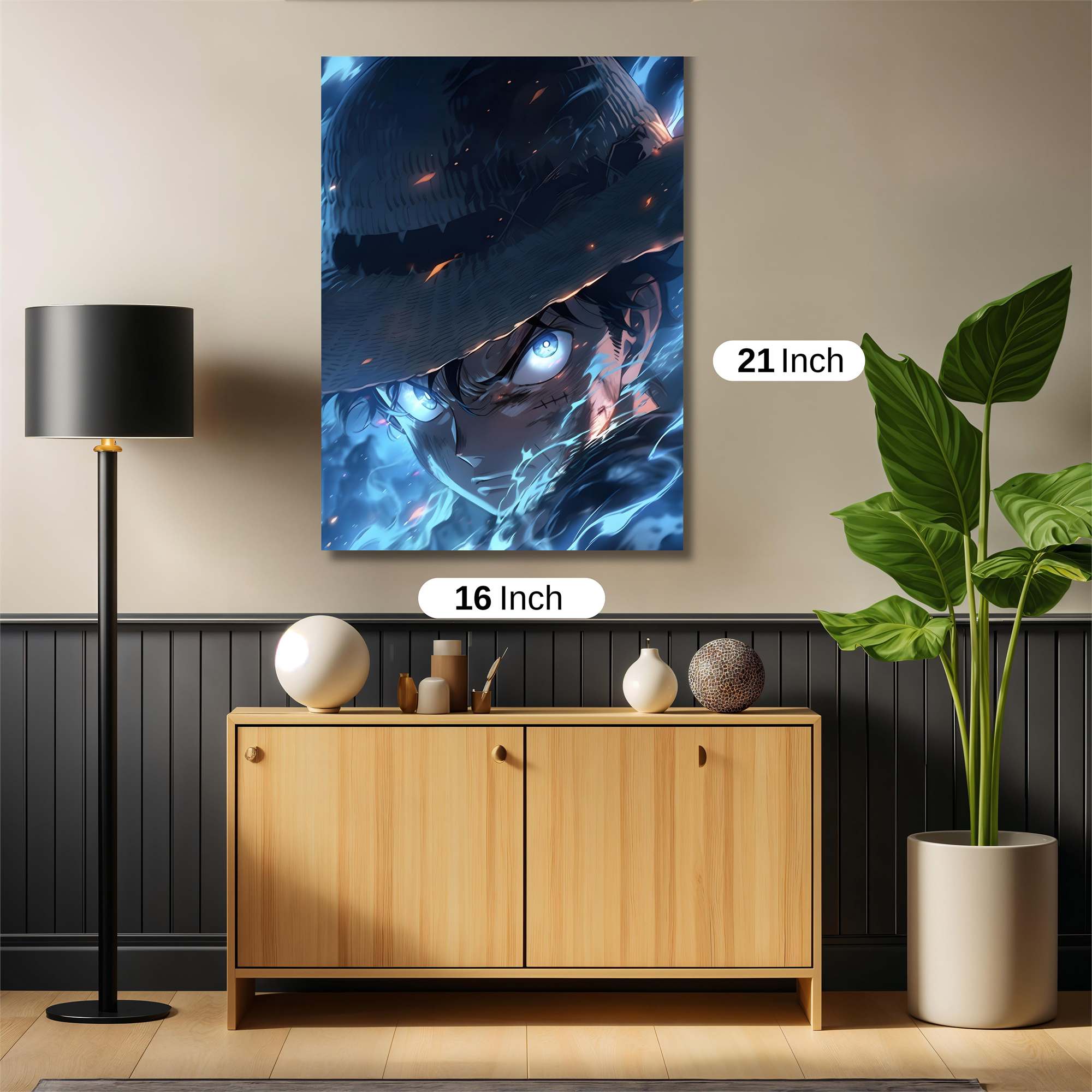 Luffy Ablaze Safe Wall Magnetic / M