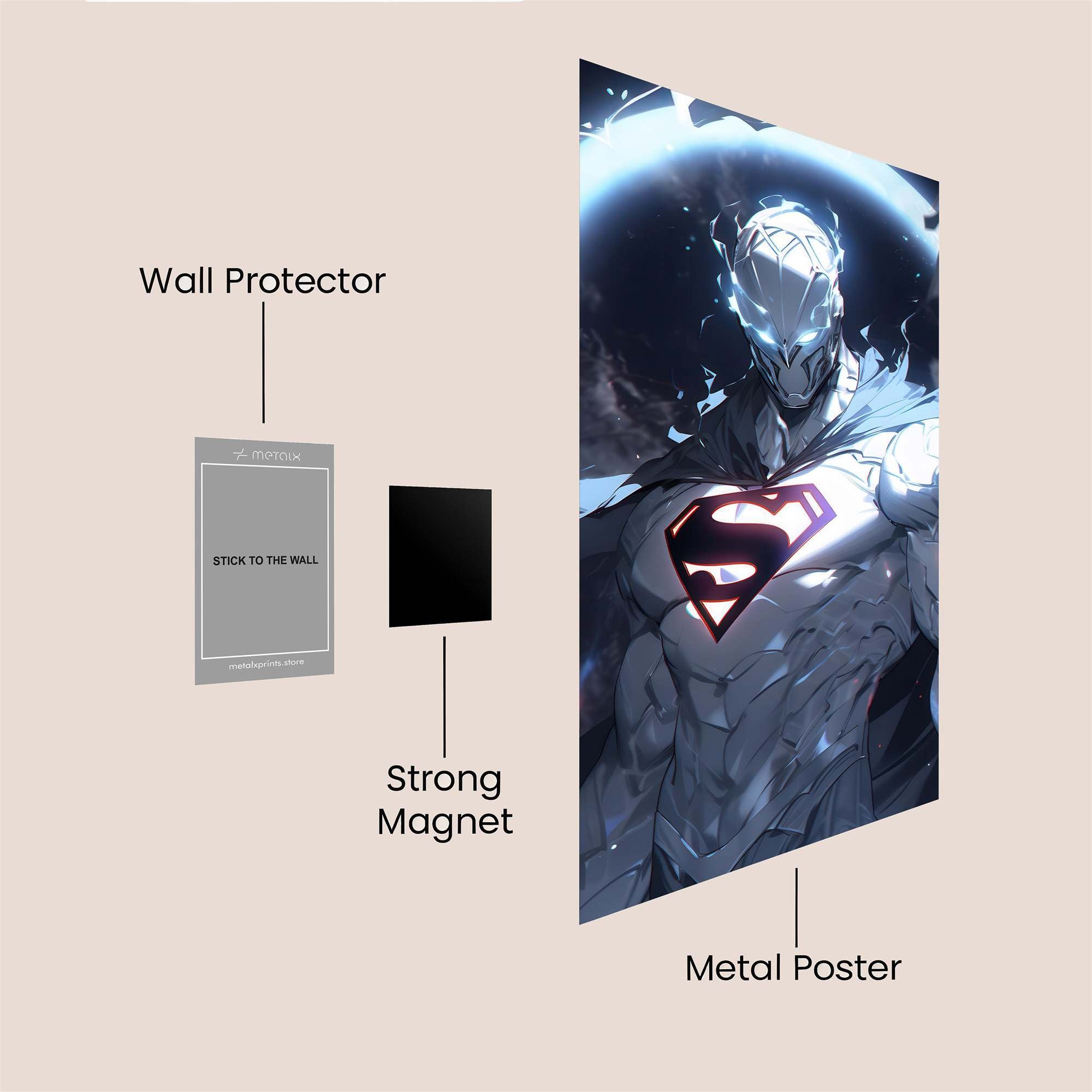 Superman Ethereal Safe Wall Magnetic / M