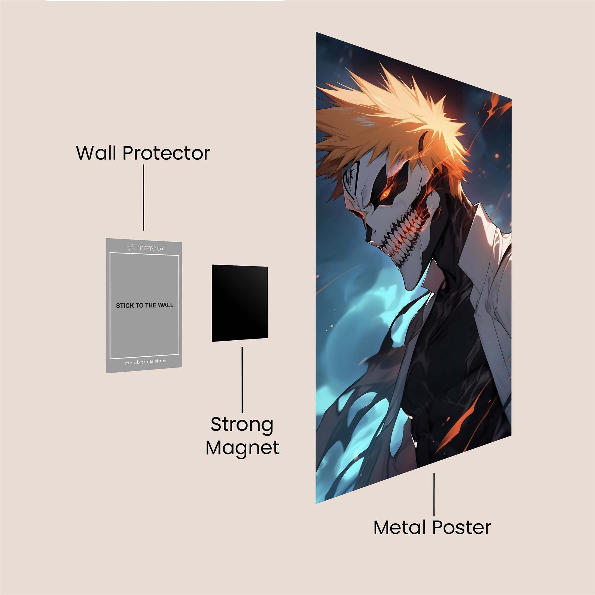 Grimmjow Menace Safe Wall Magnetic / M