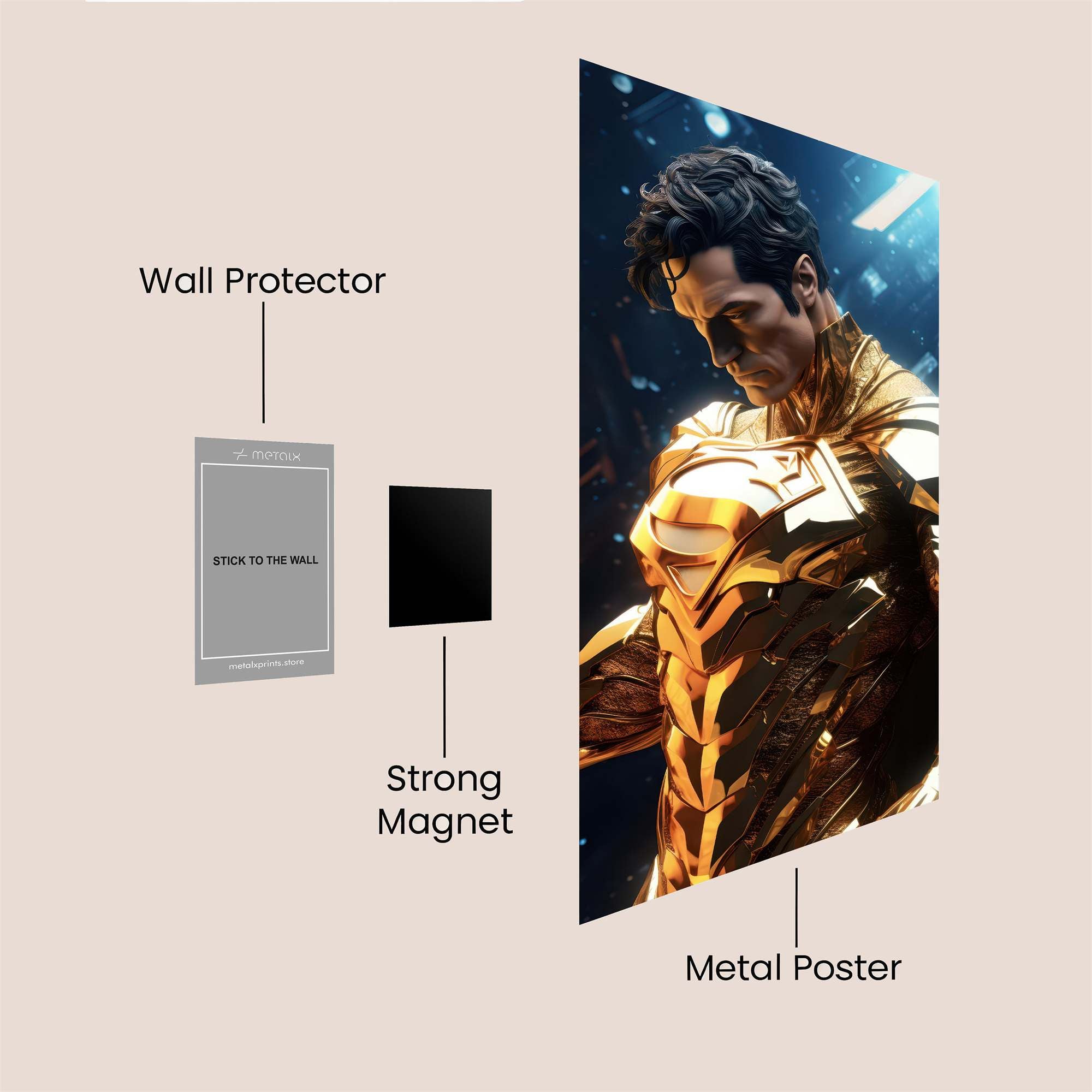 Superman Resolute Safe Wall Magnetic / M