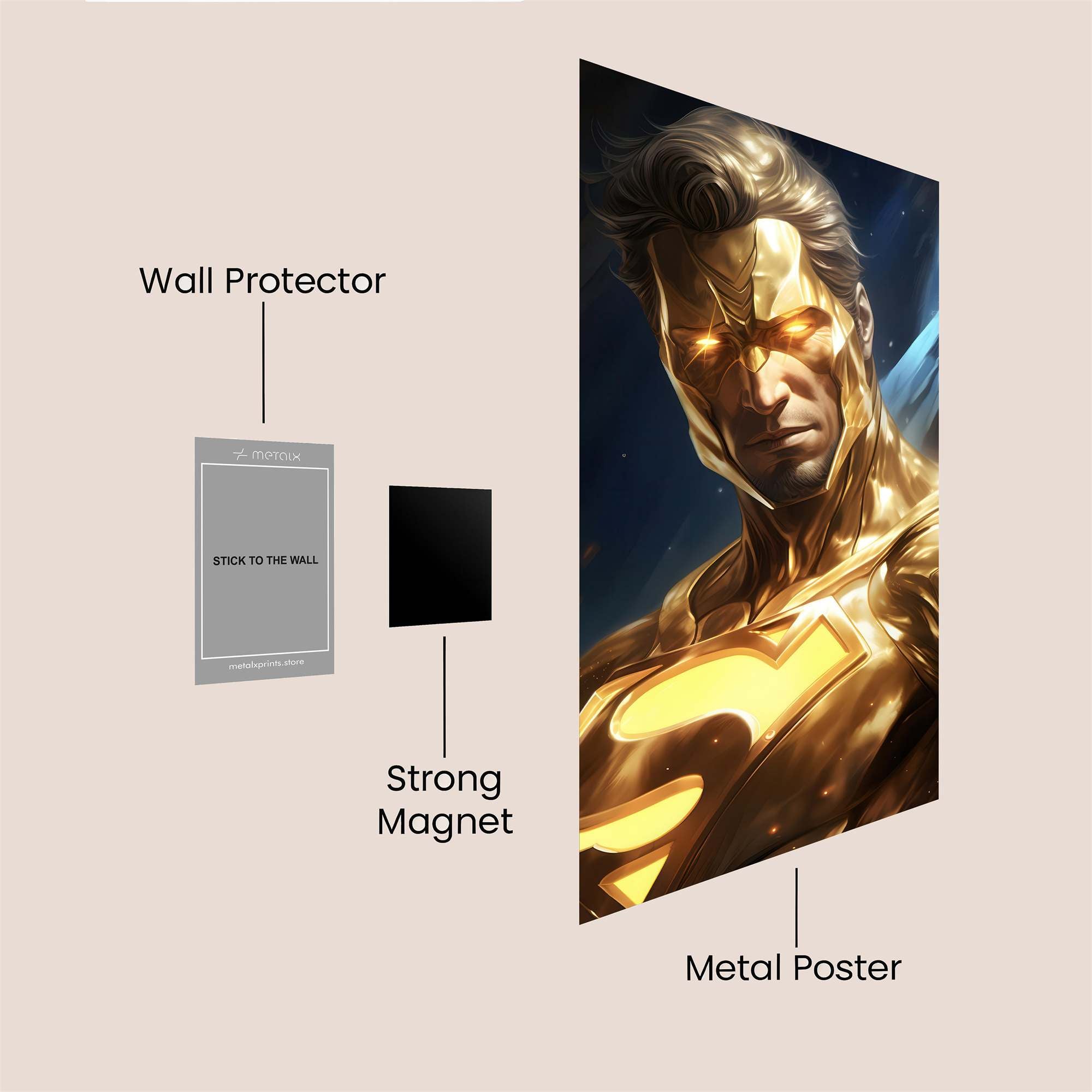 Superman Radiant Safe Wall Magnetic / M