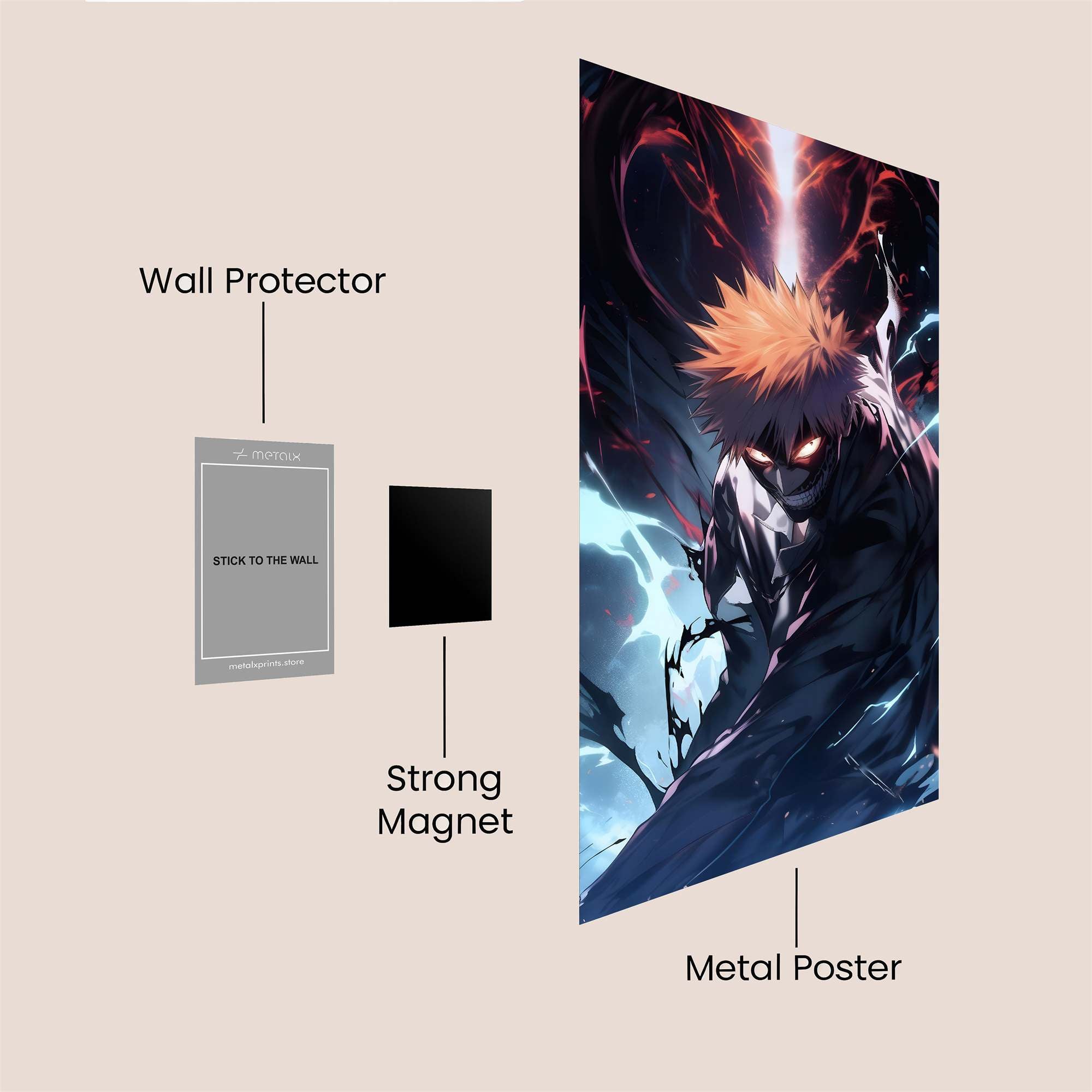 Kaminari Fury Safe Wall Magnetic / M