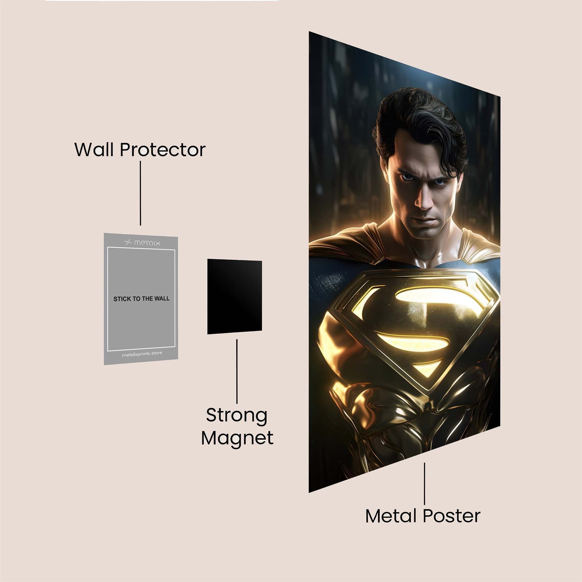 Superman Resolute Safe Wall Magnetic / M