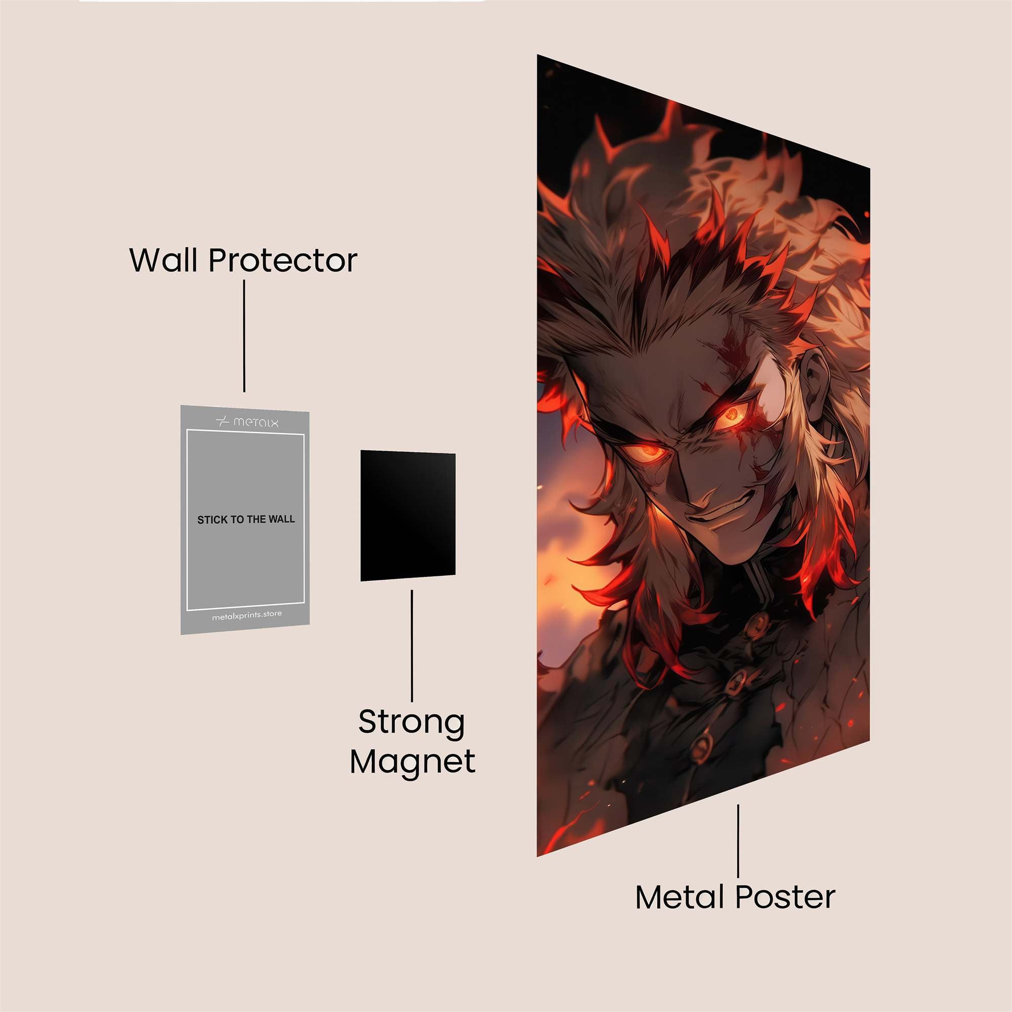 Flame Fury Safe Wall Magnetic / M