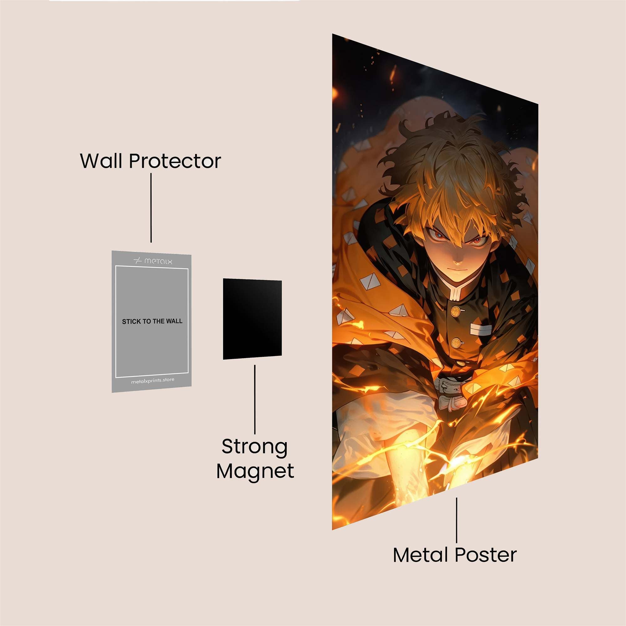 Tanjiro Blaze Safe Wall Magnetic / M