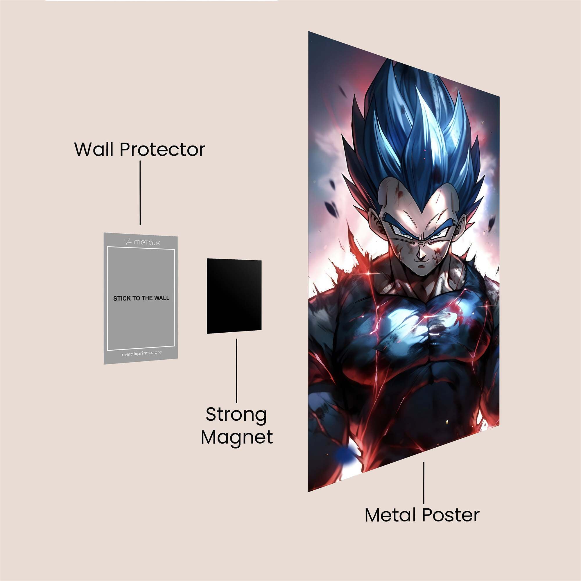 Vegeta Volcanic Safe Wall Magnetic / M