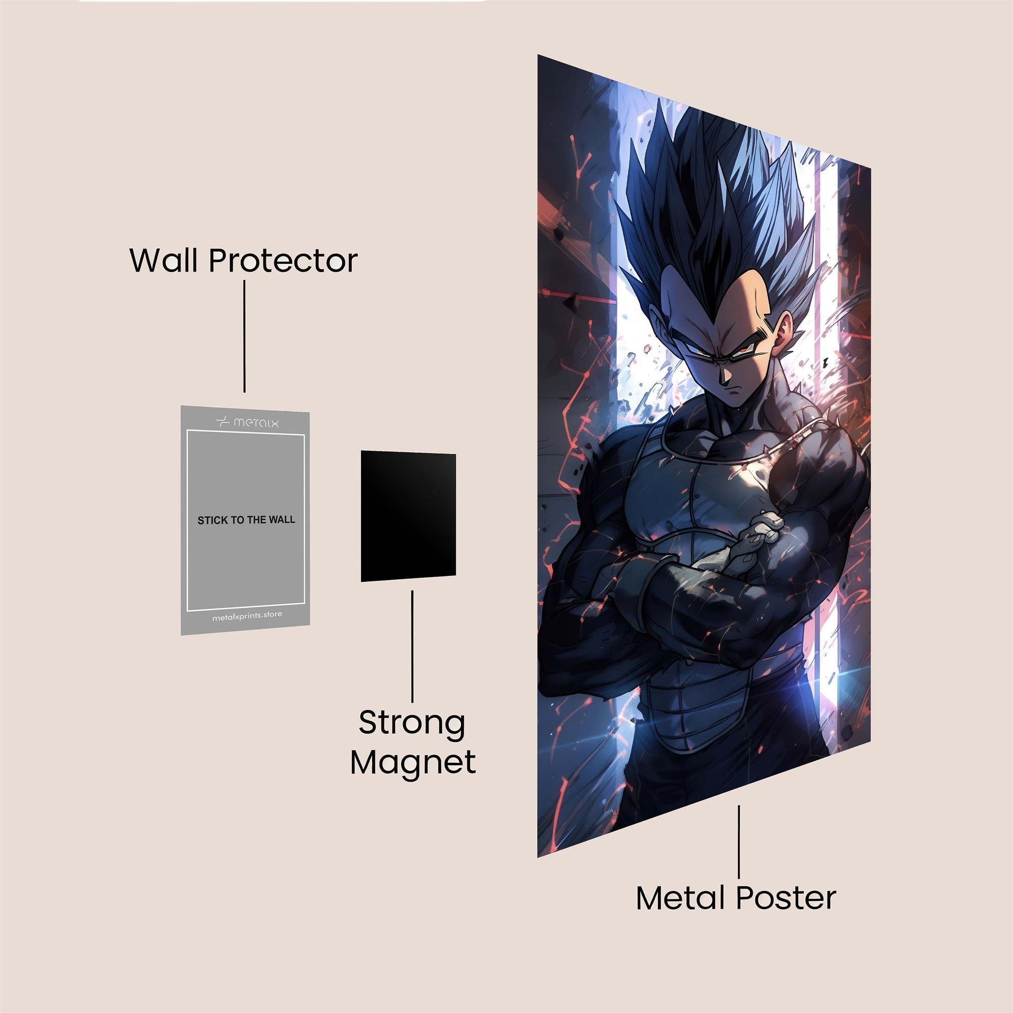 Vegeta Valiant Safe Wall Magnetic / M