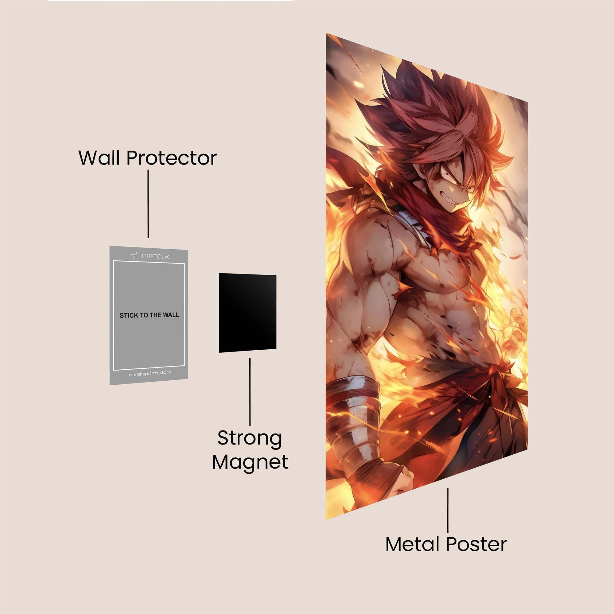 Natsu Fiery Safe Wall Magnetic / M