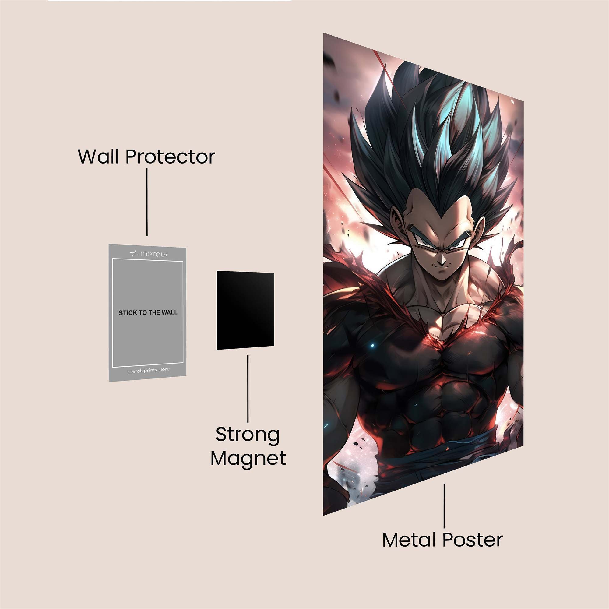 Vegeta Vengeful Safe Wall Magnetic / M