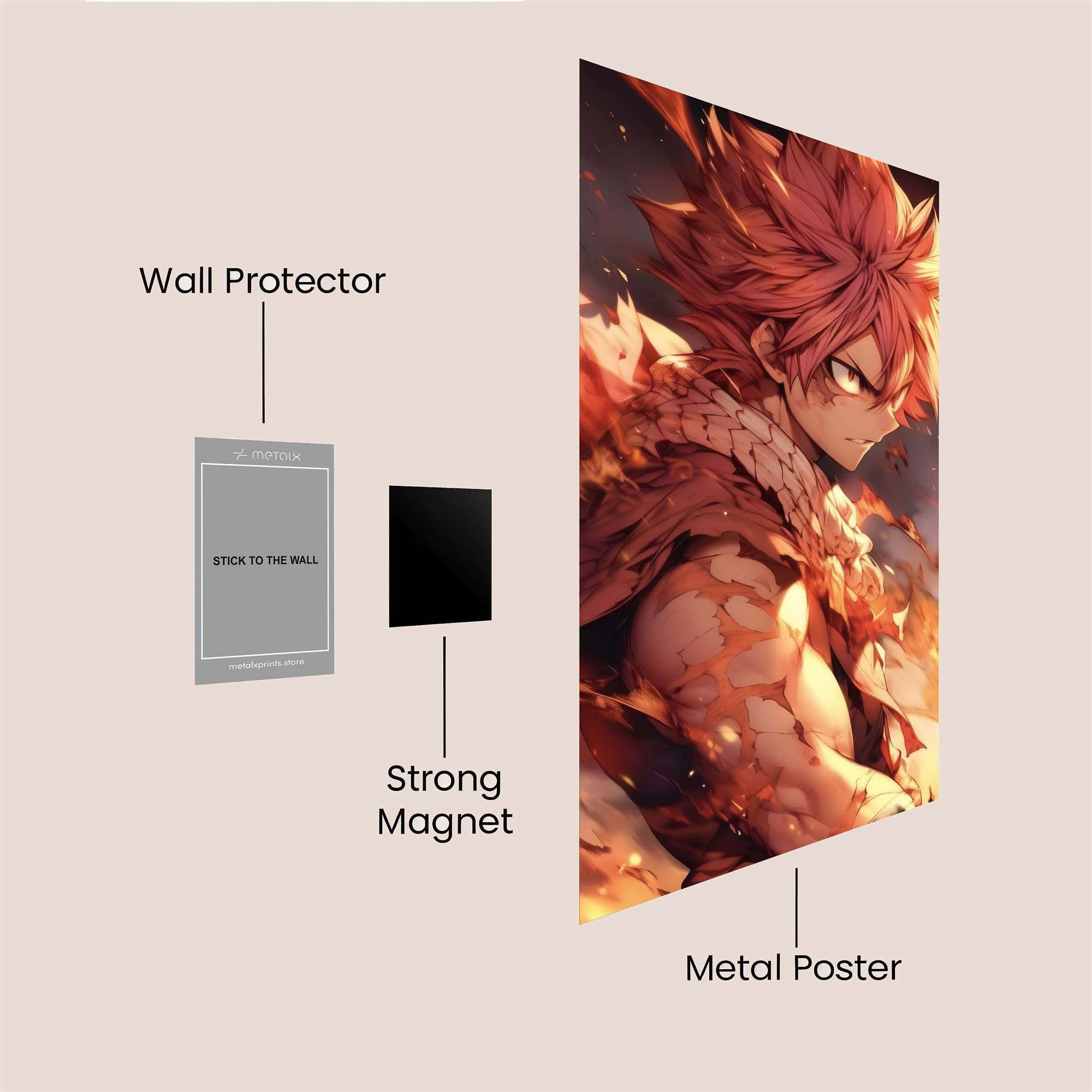 Natsu Fierce Safe Wall Magnetic / M