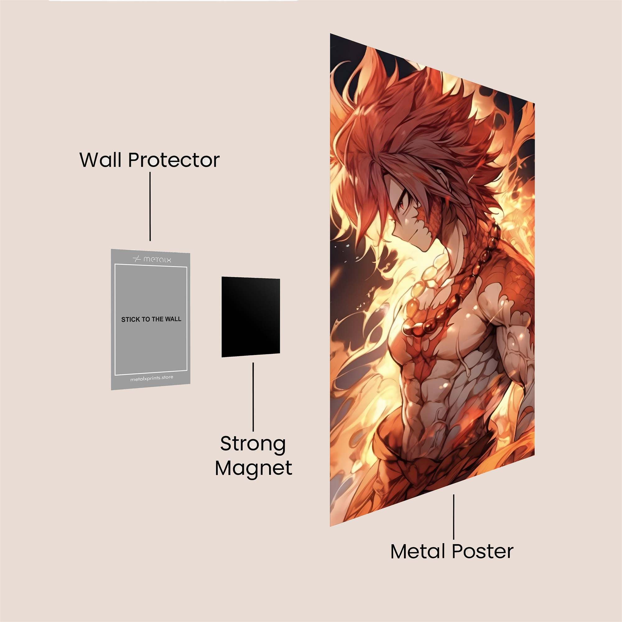 Flame Warrior Safe Wall Magnetic / M