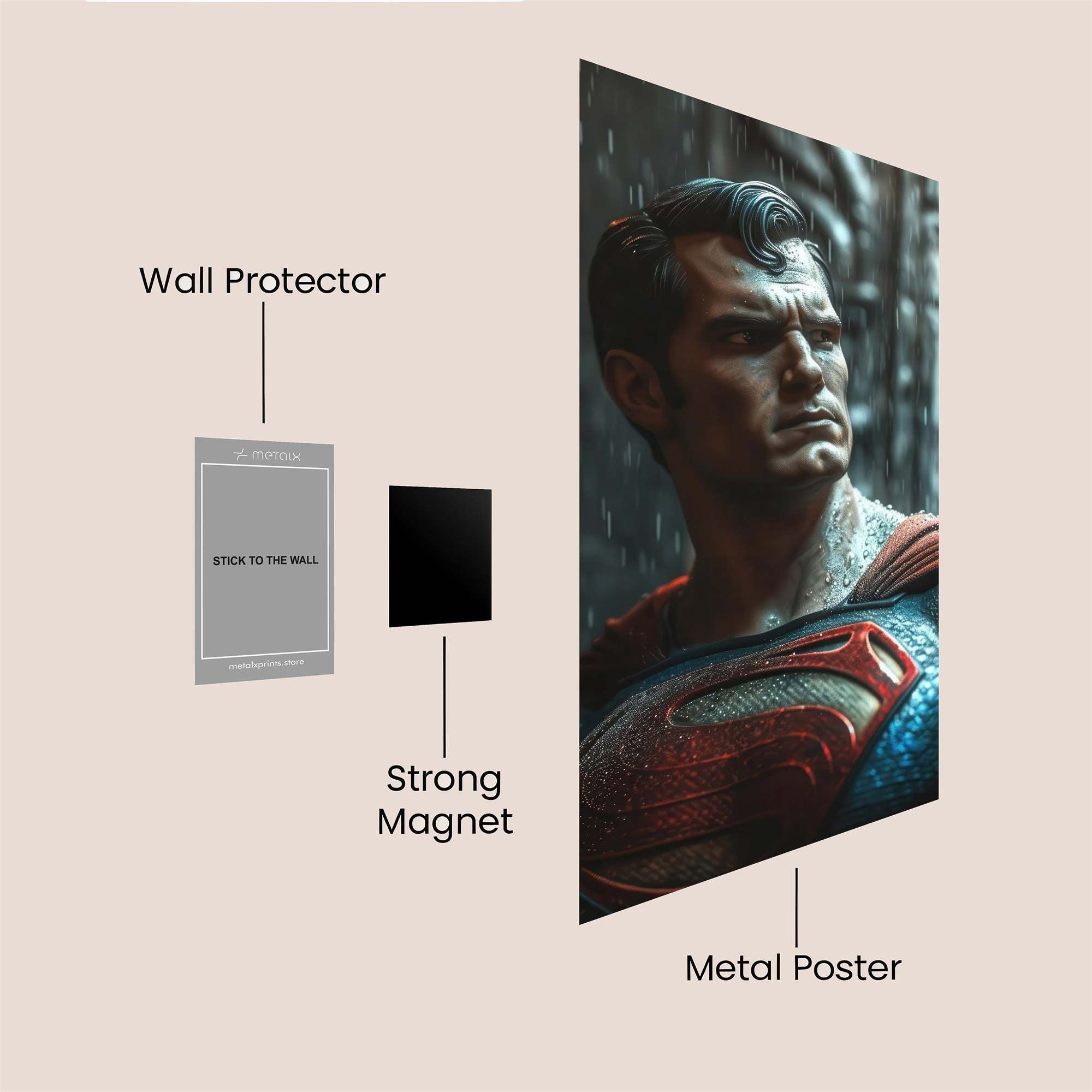 Superman Resolute Safe Wall Magnetic / M