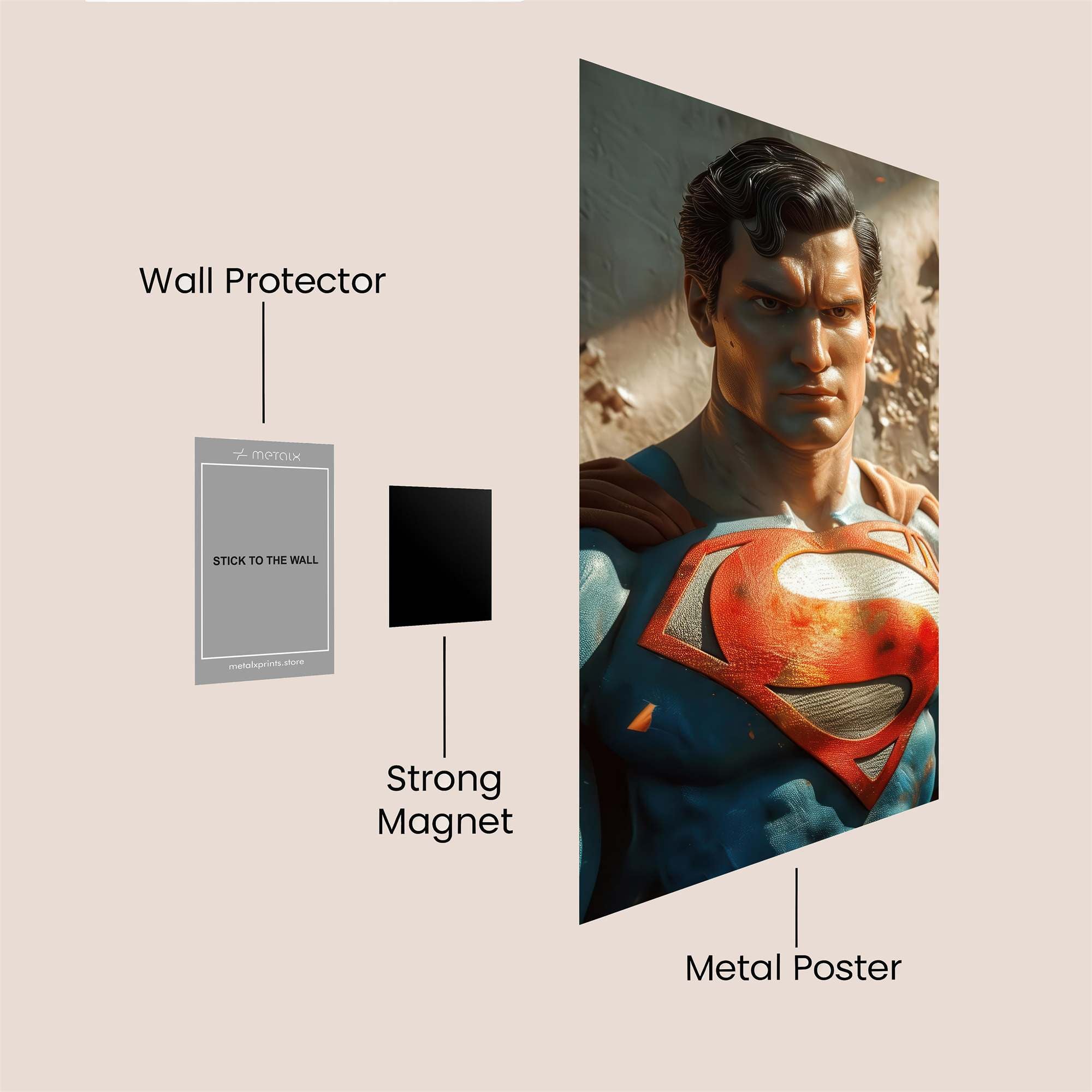 Superman Resolute Safe Wall Magnetic / M