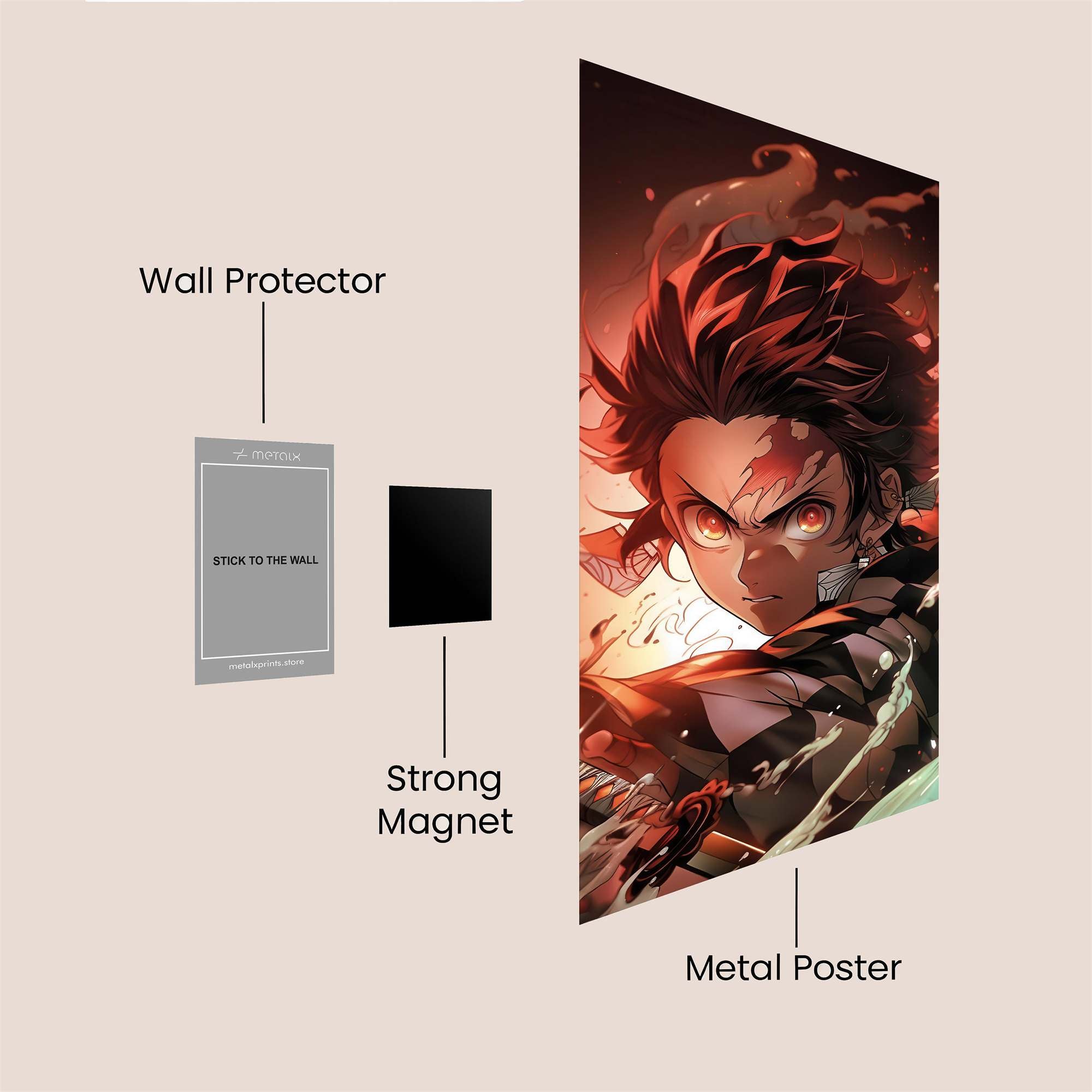 Tanjiro Fierce Safe Wall Magnetic / M