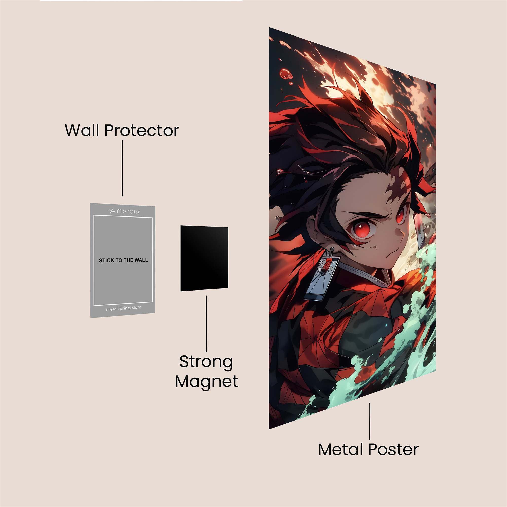 Tanjiro Fierce Safe Wall Magnetic / M