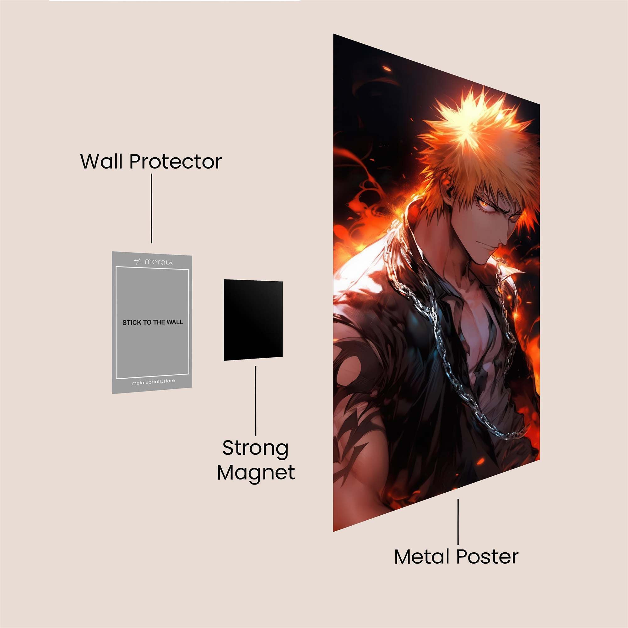 Bakugo Blaze Safe Wall Magnetic / M