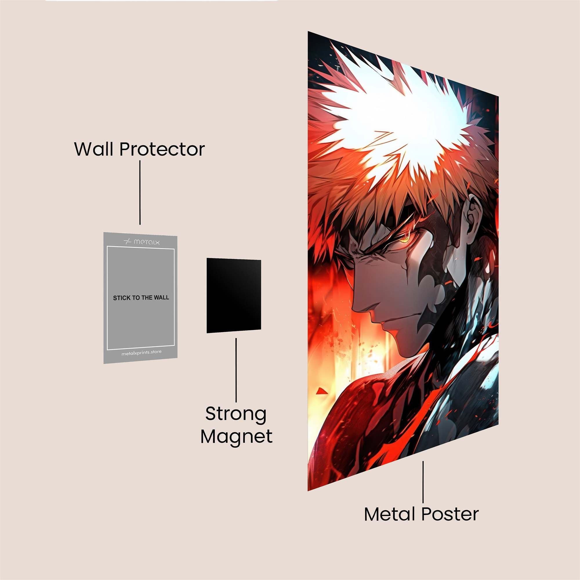 Bakugo Fiery Safe Wall Magnetic / M