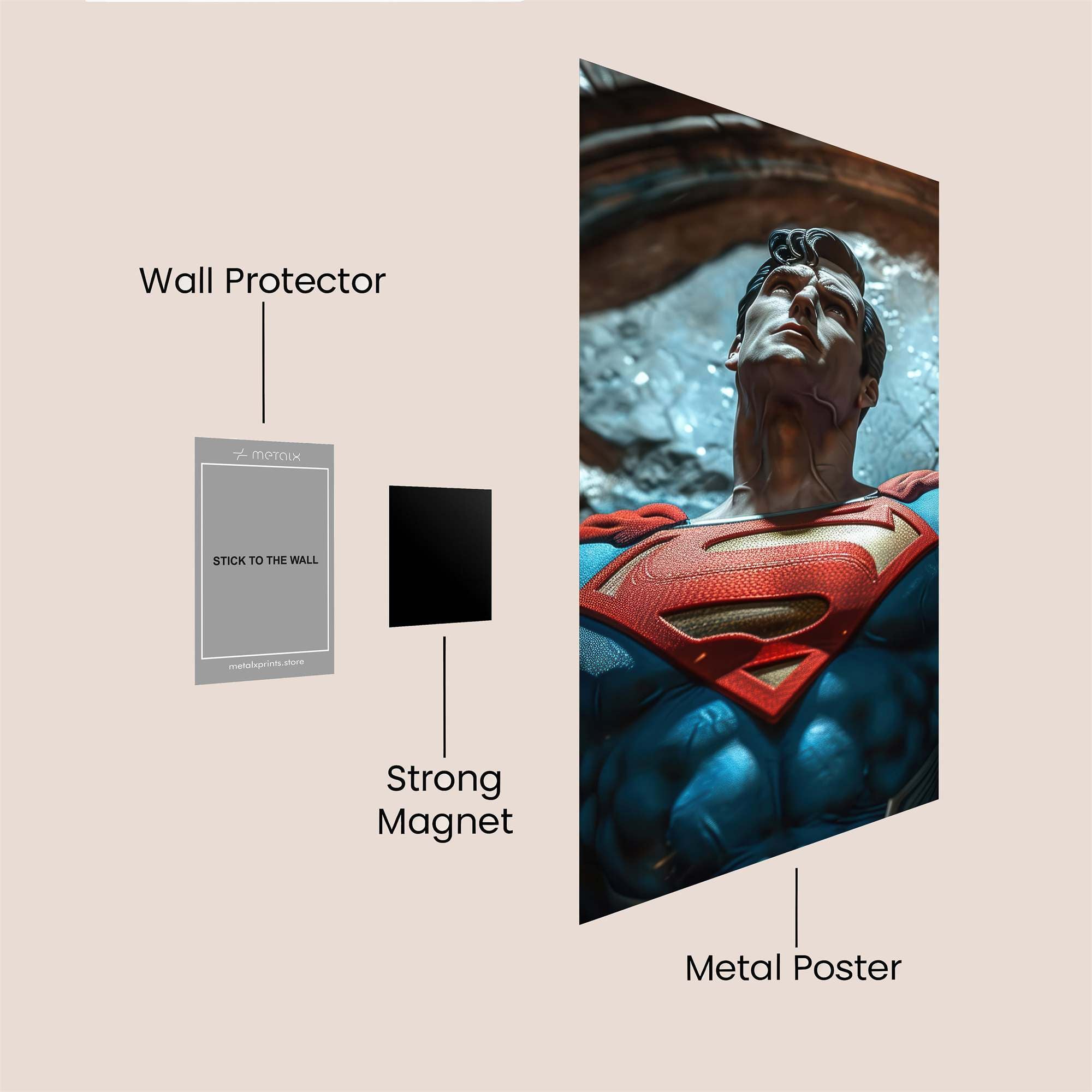 Superman Resolute Safe Wall Magnetic / M