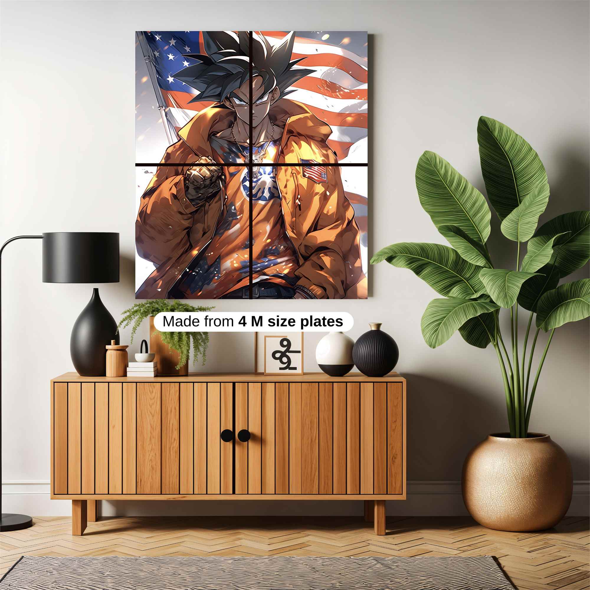 Goku Patriotic Safe Wall Magnetic / M