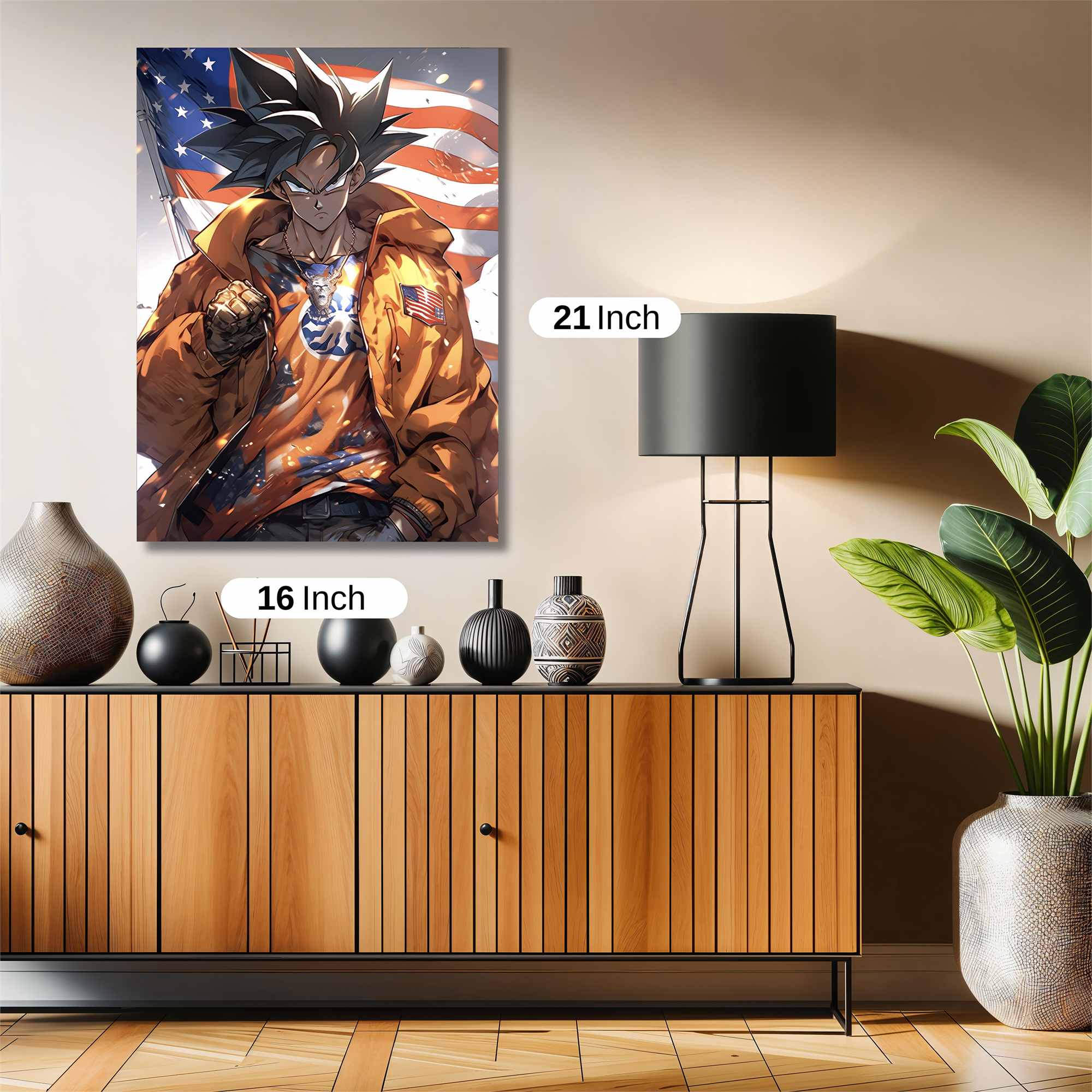 Goku Patriotic Safe Wall Magnetic / M