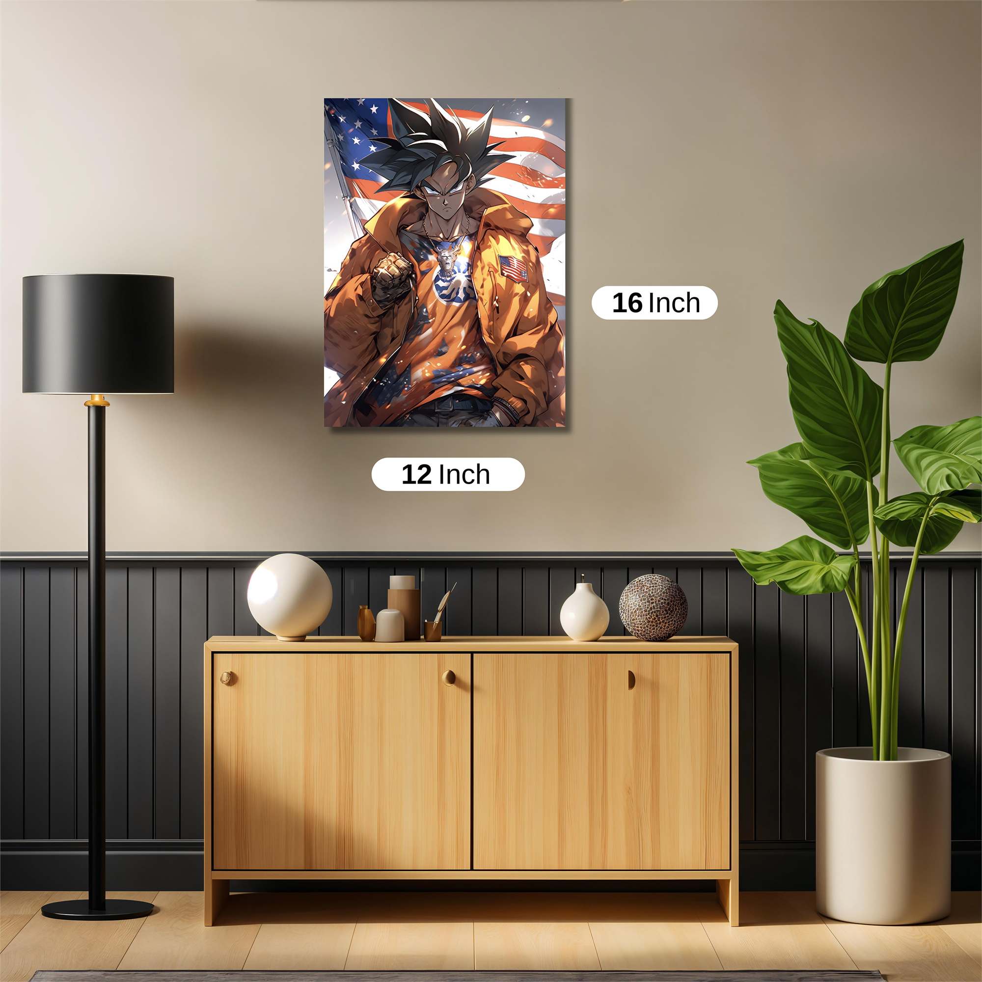 Goku Patriotic Safe Wall Magnetic / M
