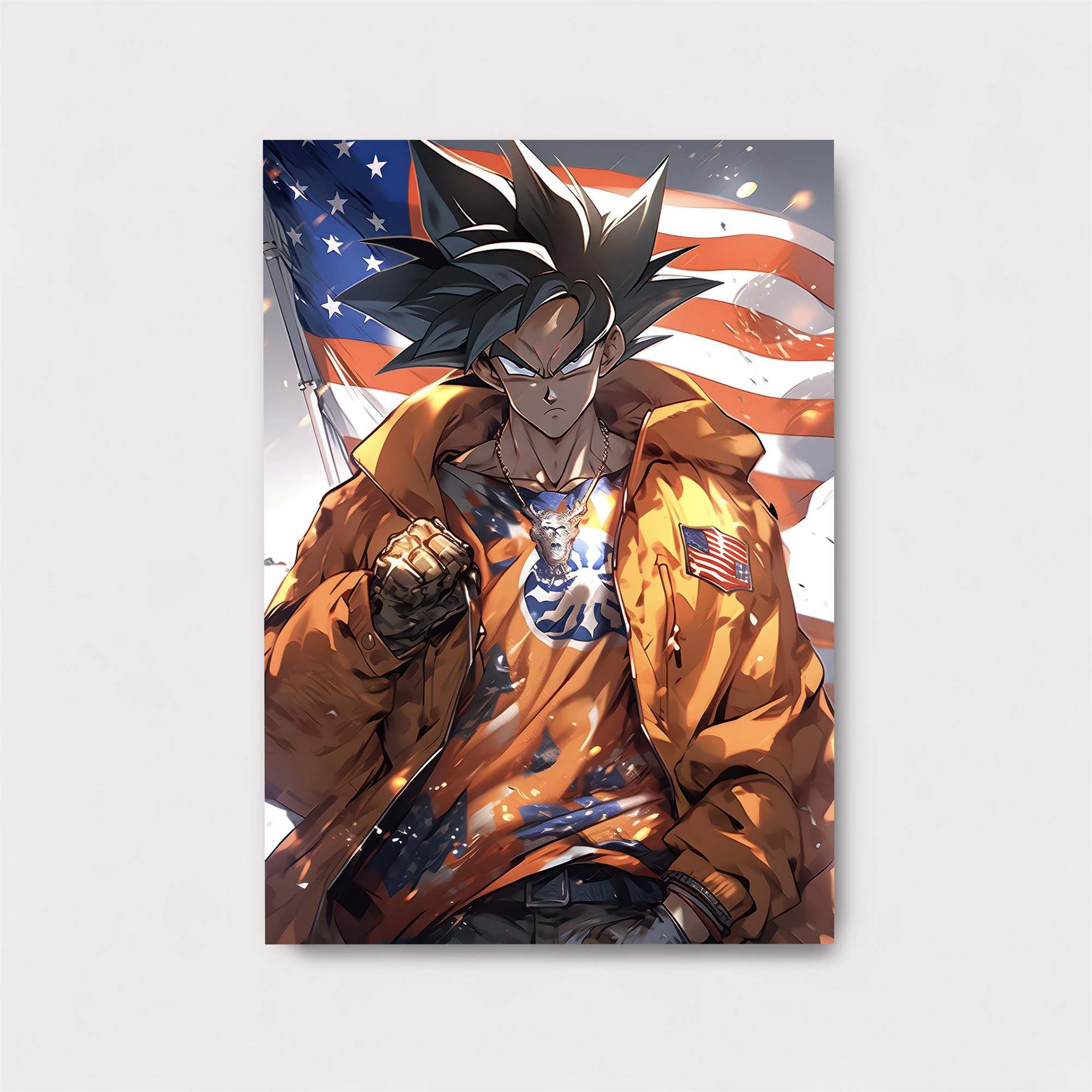 Goku Patriotic Safe Wall Magnetic / M