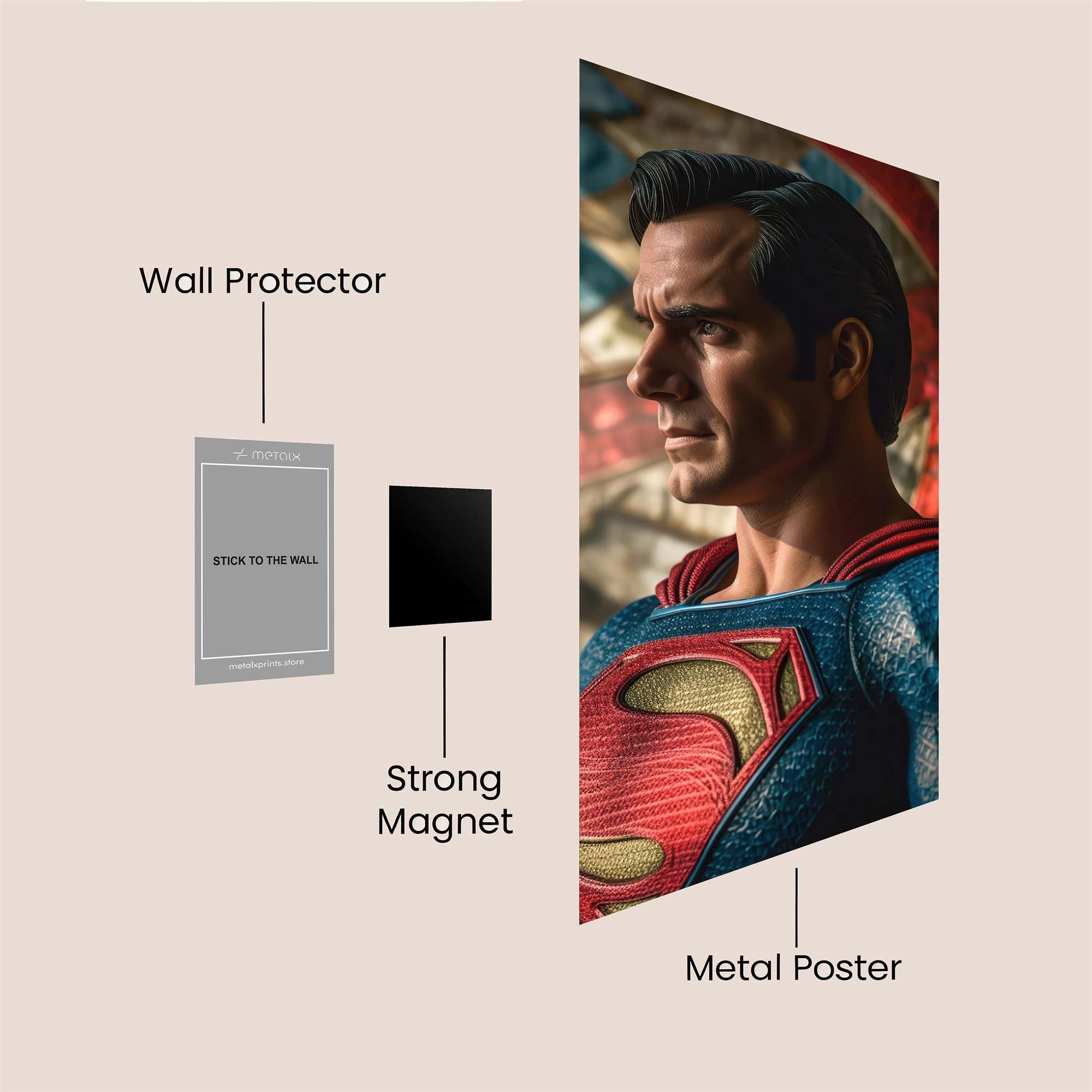 Superman Regal Safe Wall Magnetic / M