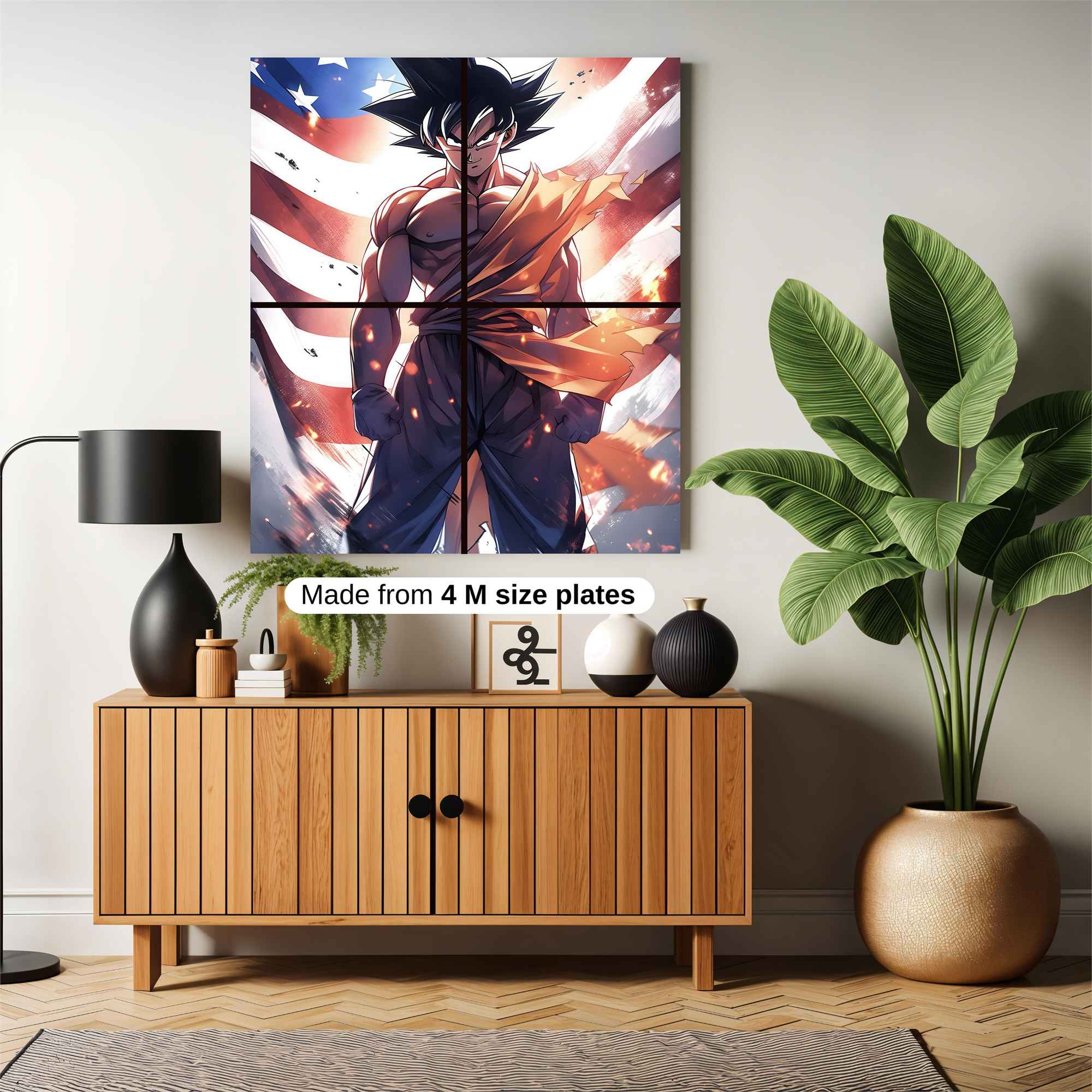 Goku Patriotic Safe Wall Magnetic / M