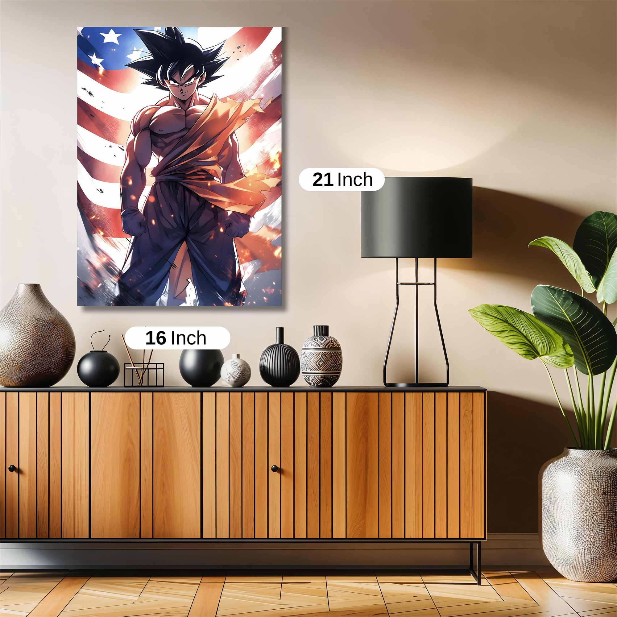 Goku Patriotic Safe Wall Magnetic / M