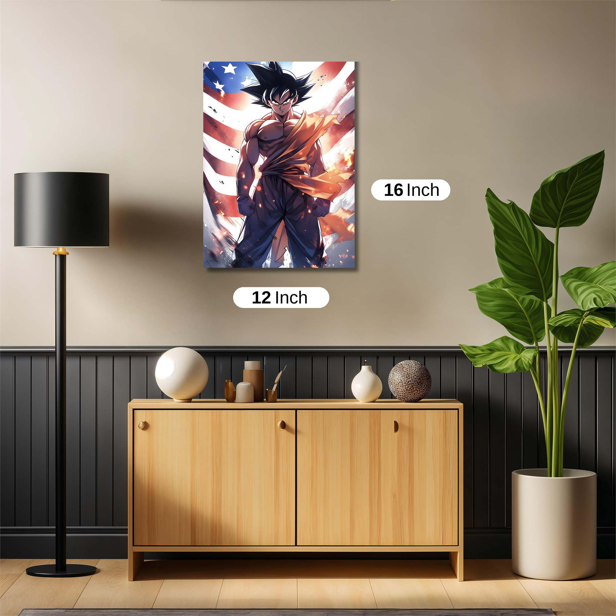 Goku Patriotic Safe Wall Magnetic / M