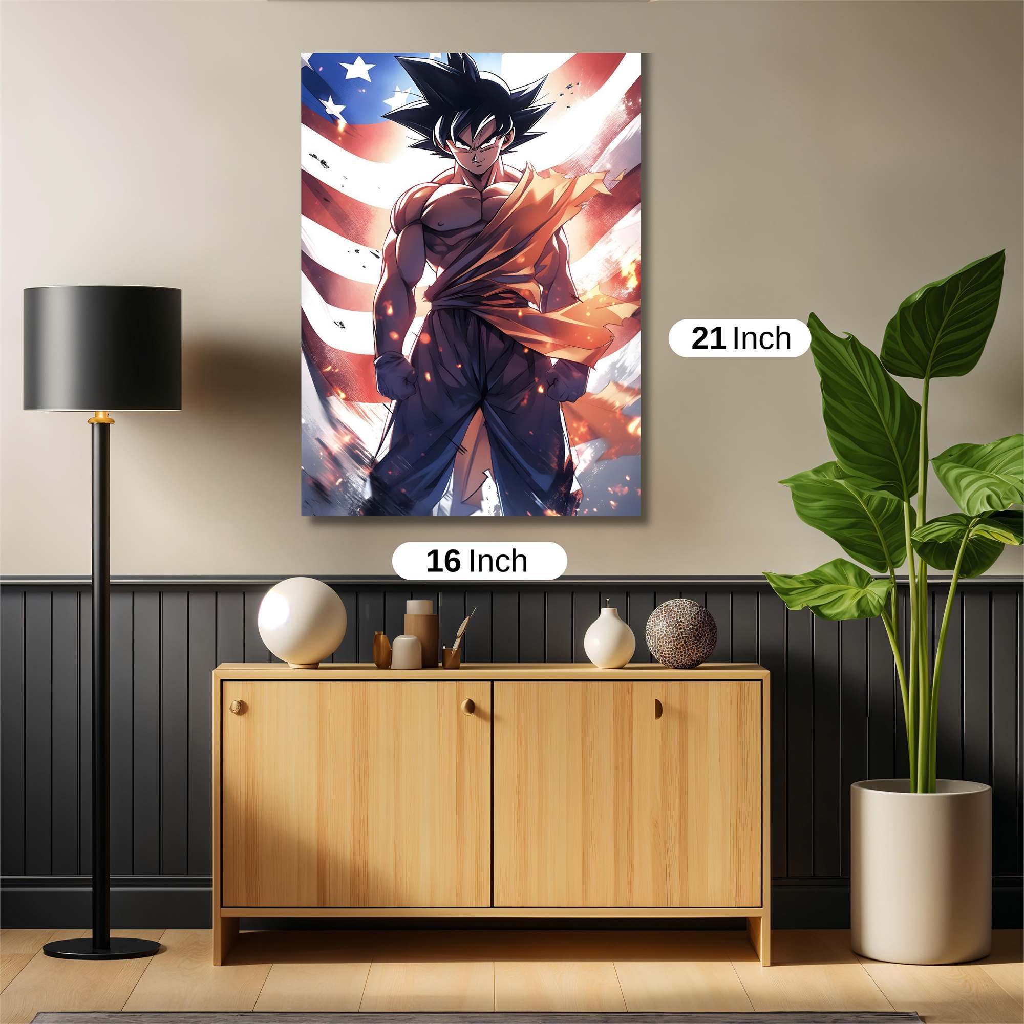 Goku Patriotic Safe Wall Magnetic / M