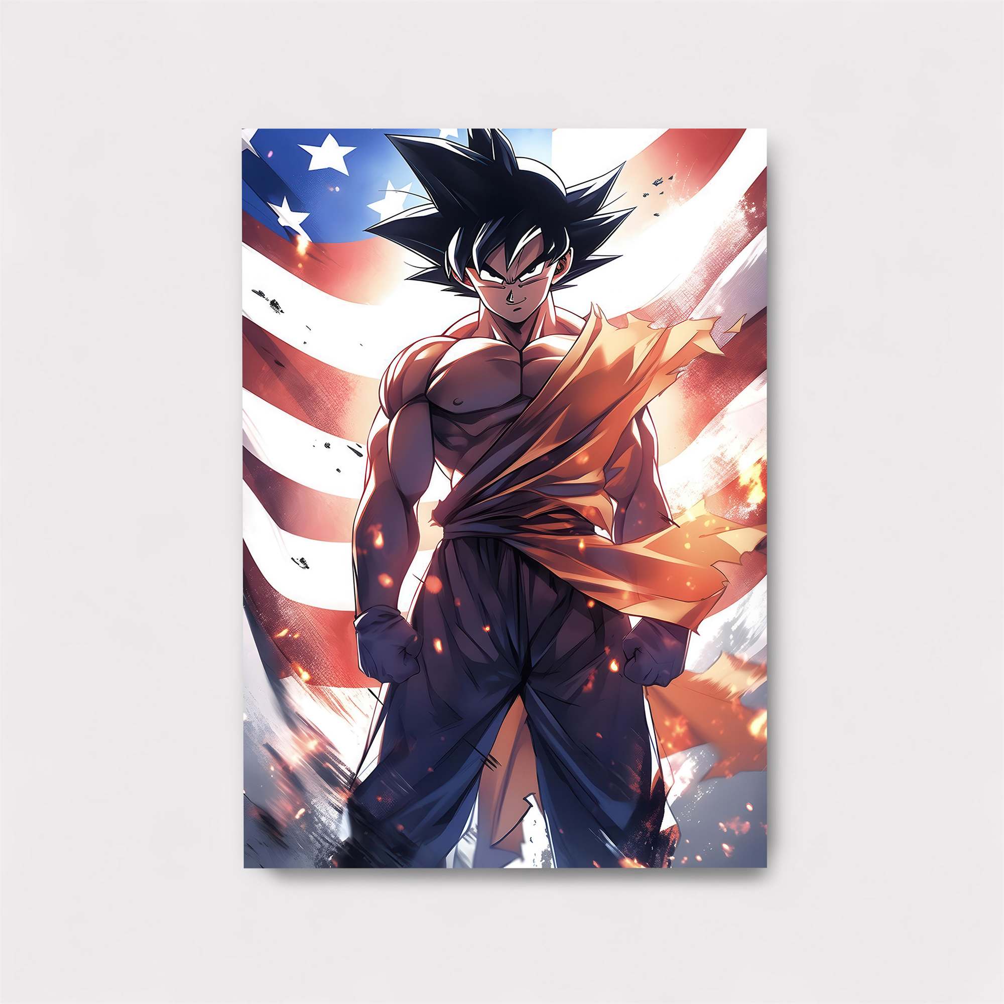 Goku Patriotic Safe Wall Magnetic / M