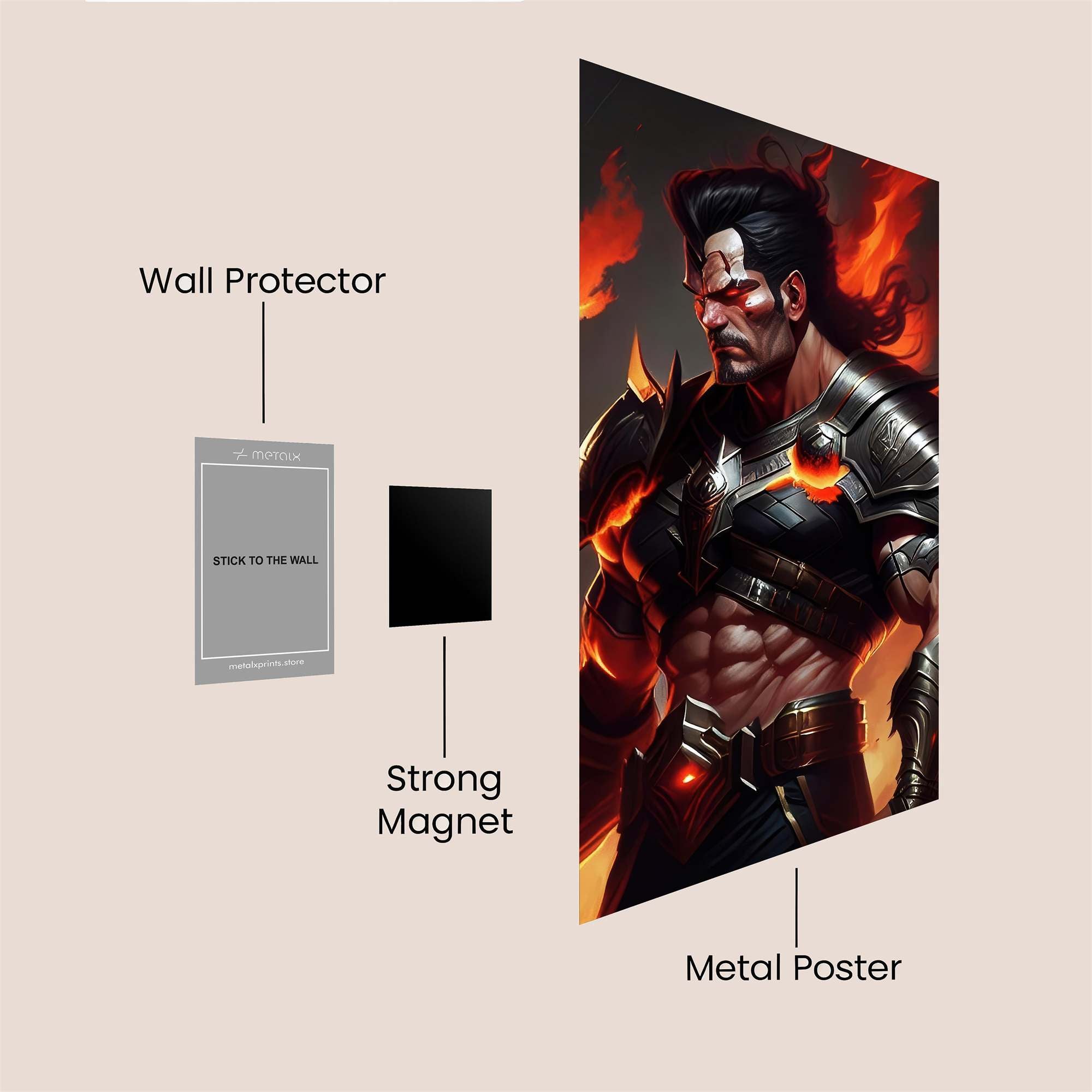 Warrior Ablaze Safe Wall Magnetic / M