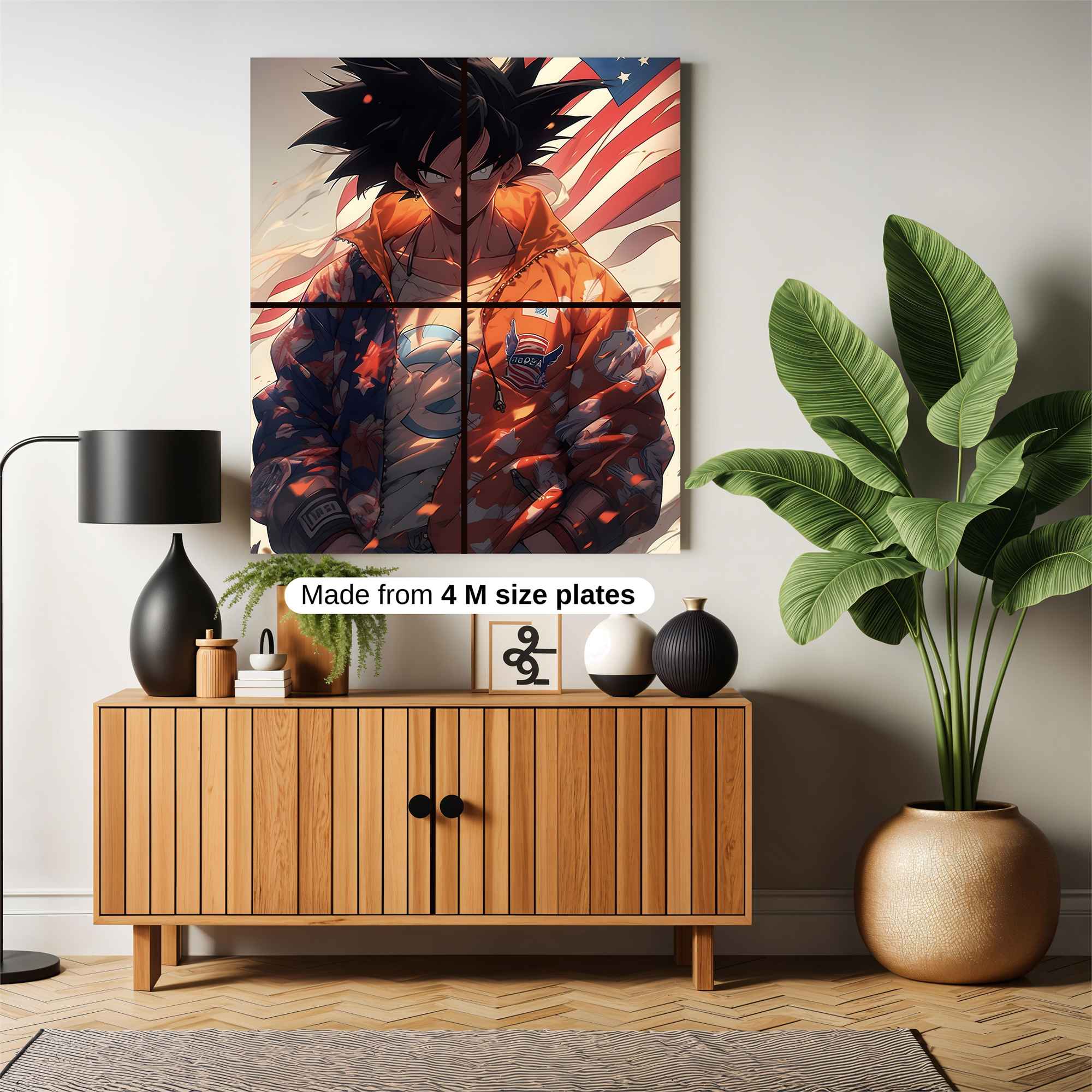 Goku Patriotic Safe Wall Magnetic / M