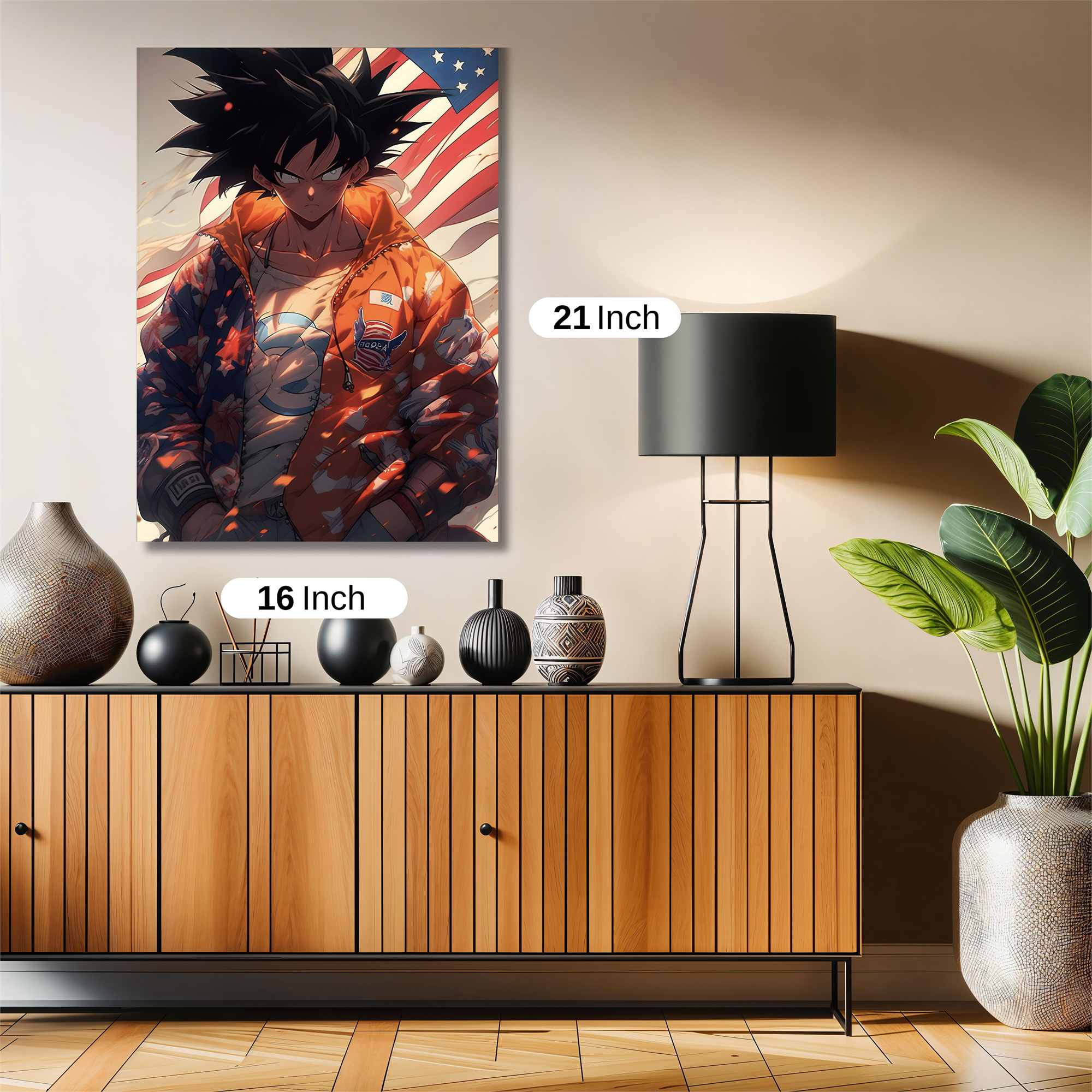 Goku Patriotic Safe Wall Magnetic / M
