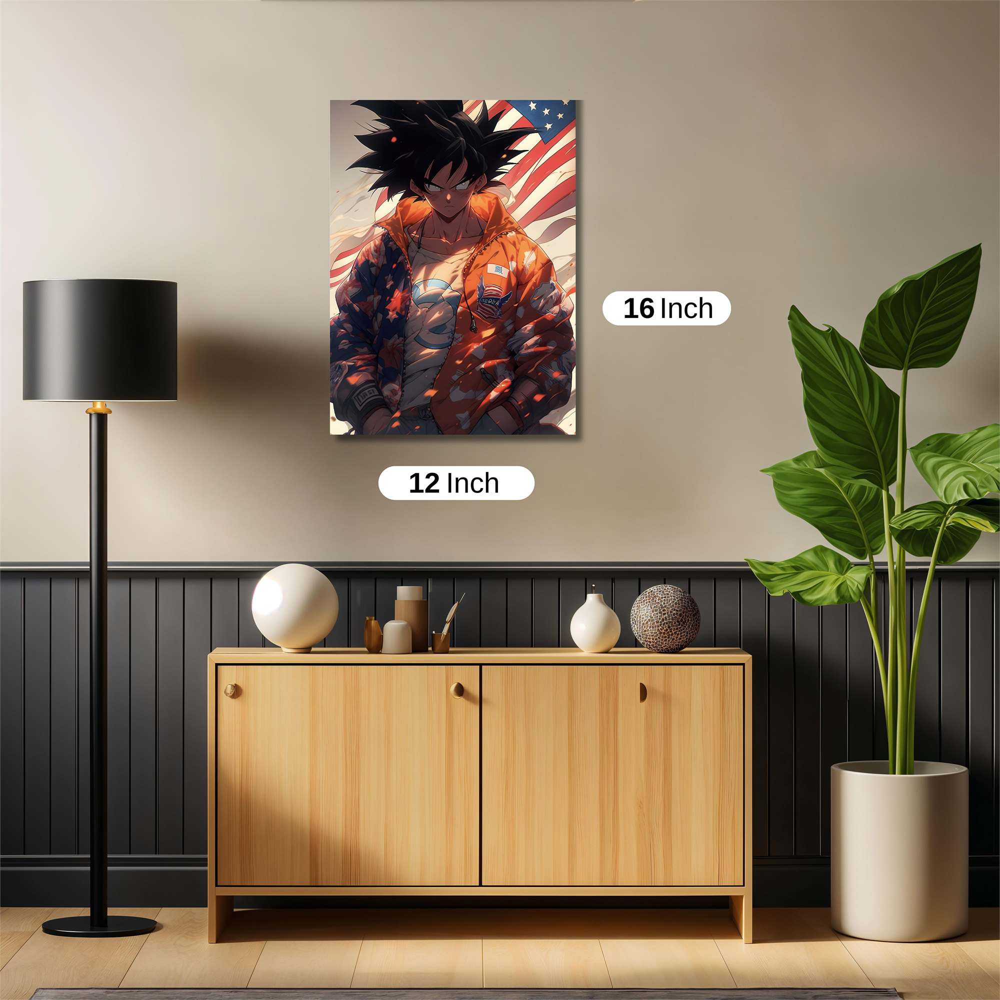 Goku Patriotic Safe Wall Magnetic / M