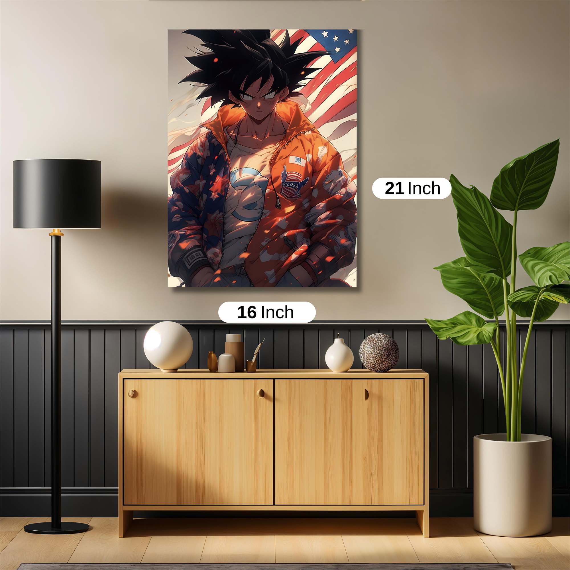 Goku Patriotic Safe Wall Magnetic / M